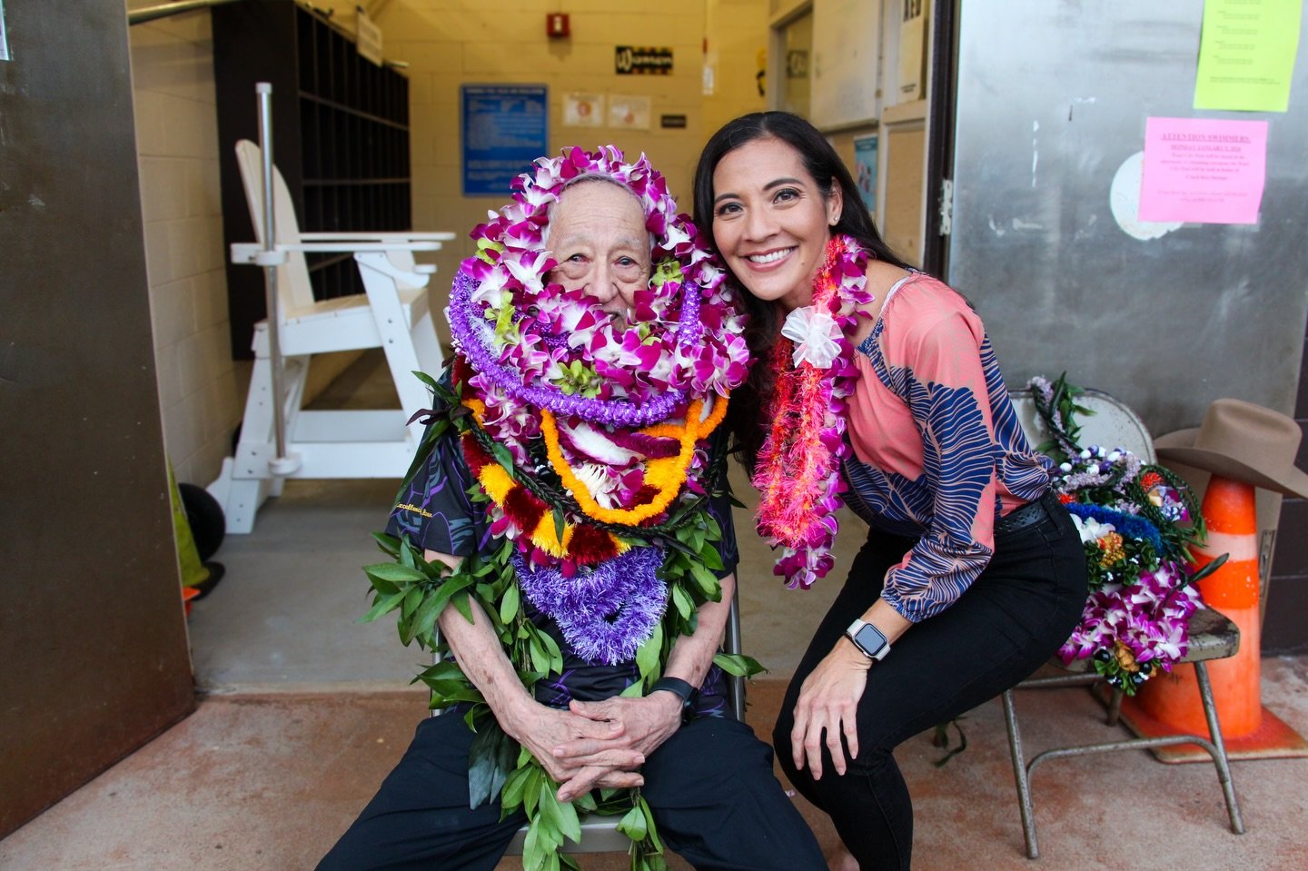 It was truly heartwarming to see the overwhelming community support at the renaming of the Pearl City District Pool in honor of Ken Suenaga. No amount of rain could dampen the spirits of the many loved ones there to support Coach Ken!

I want to maha