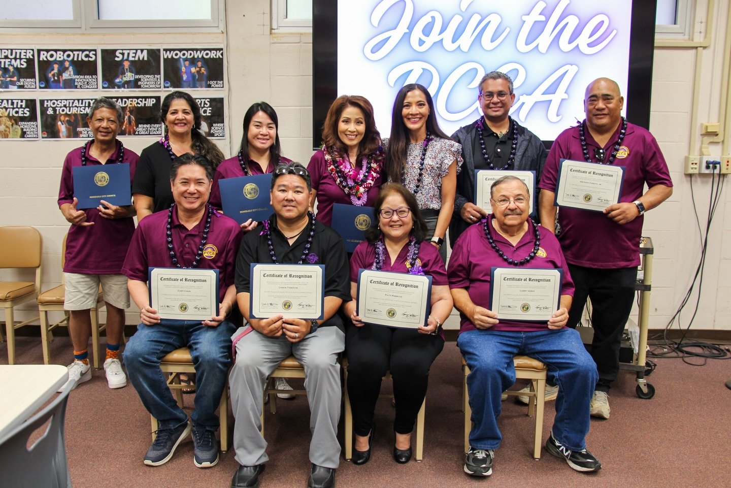 It was an honor to reinstall the members of the Pearl City Community Association (PCCA) at their Annual Breakfast Bingo!

I had the pleasure of recognizing each member with a certificate for their dedicated service to the community. Their energy and 