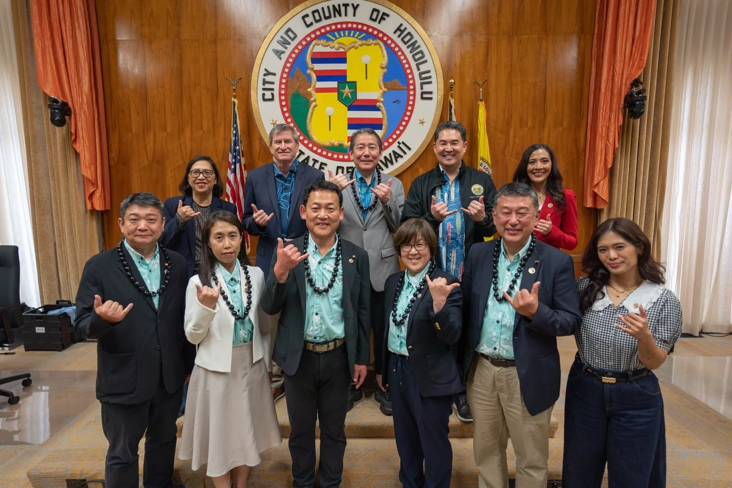 Mahalo to Mayor Hikaru Sato, along with his fellow councilmembers from our sister city Chigasaki, for paying us a visit at Honolulu Hale!

It was truly a pleasure to connect, share stories, and learn more about the work being done by the council in C