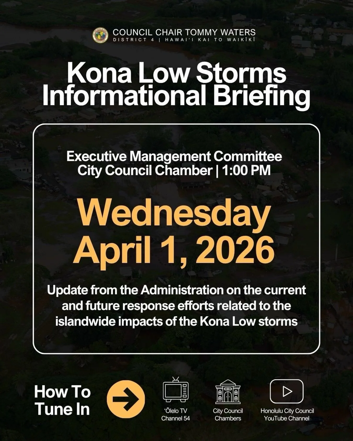 Having heard from community leaders and families who were heavily impacted by the devastating Kona Low floods that ripped through neighborhoods across Oʻahu, there are lingering questions that I believe need to be addressed. While I am amazed at the 