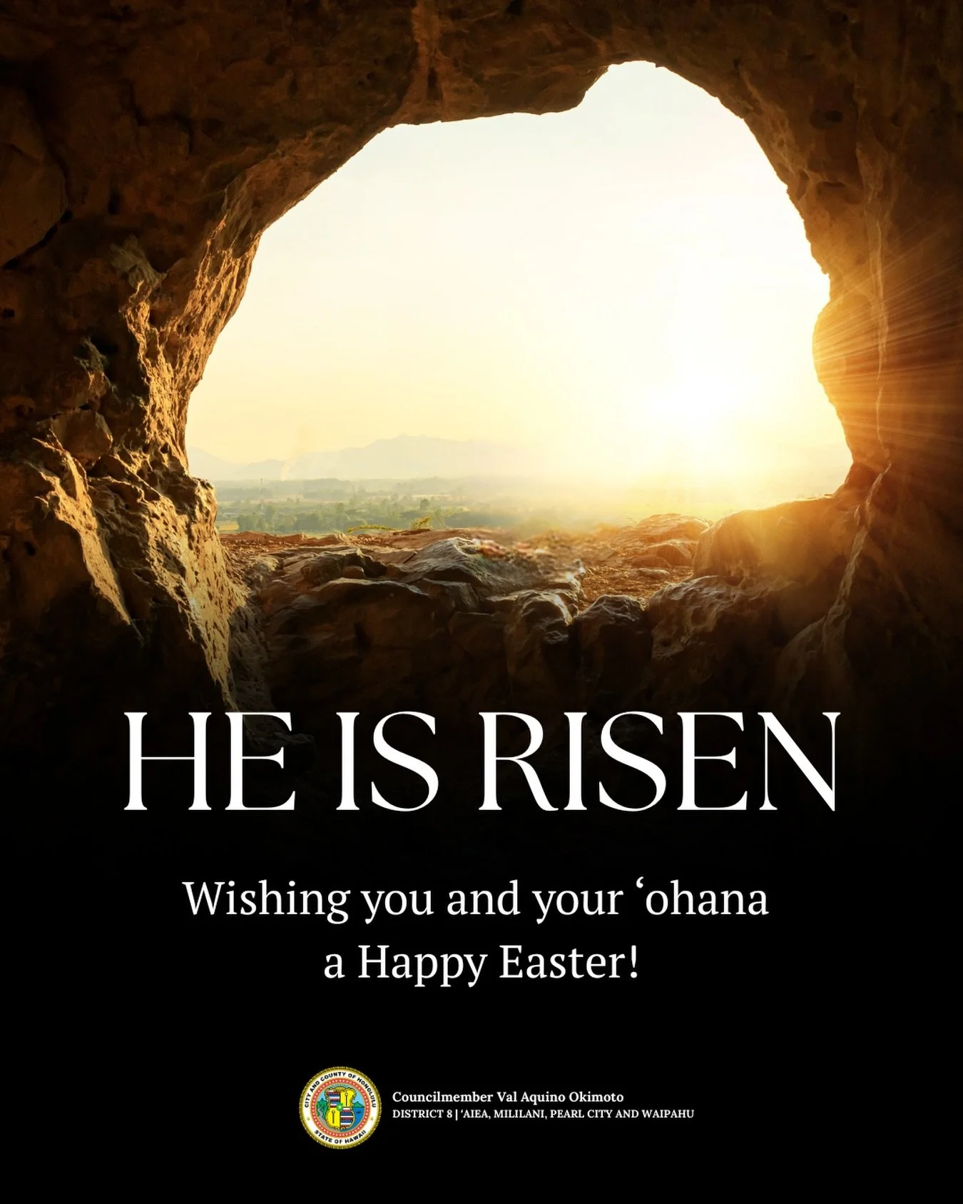 Happy Easter to you and your ʻohana!🌷

May this season inspire new beginnings, fill your hearts with gratitude, and remind us of the light and love that Christ&rsquo;s resurrection brings. Whether you&rsquo;re gathered with loved ones, enjoying loca