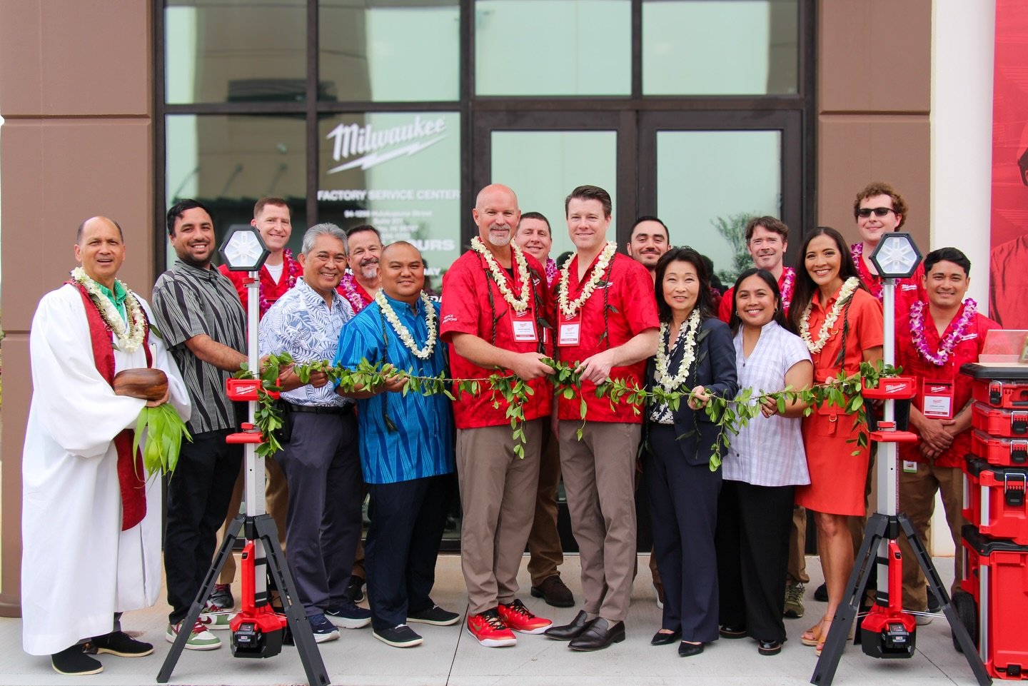 It was a pleasure to attend and participate in the grand opening and blessing of the new Milwaukee Tool Factory Service Center in Koa Ridge!

It was great to see it all come together through the collaboration between our office and the Milwaukee team