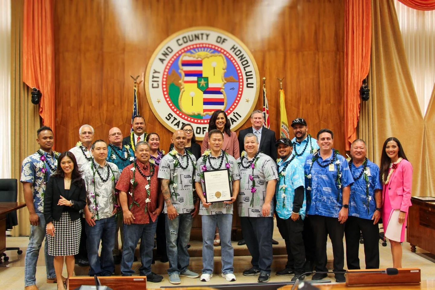 For April&rsquo;s Honorary Certificate Ceremony, it was my pleasure to team up with @councilmembercordero and @tommywatershnl to recognize outstanding members of our community! 

First up were the 2025 Oʻahu Transit Services, Inc. Roadeo Winners, rec