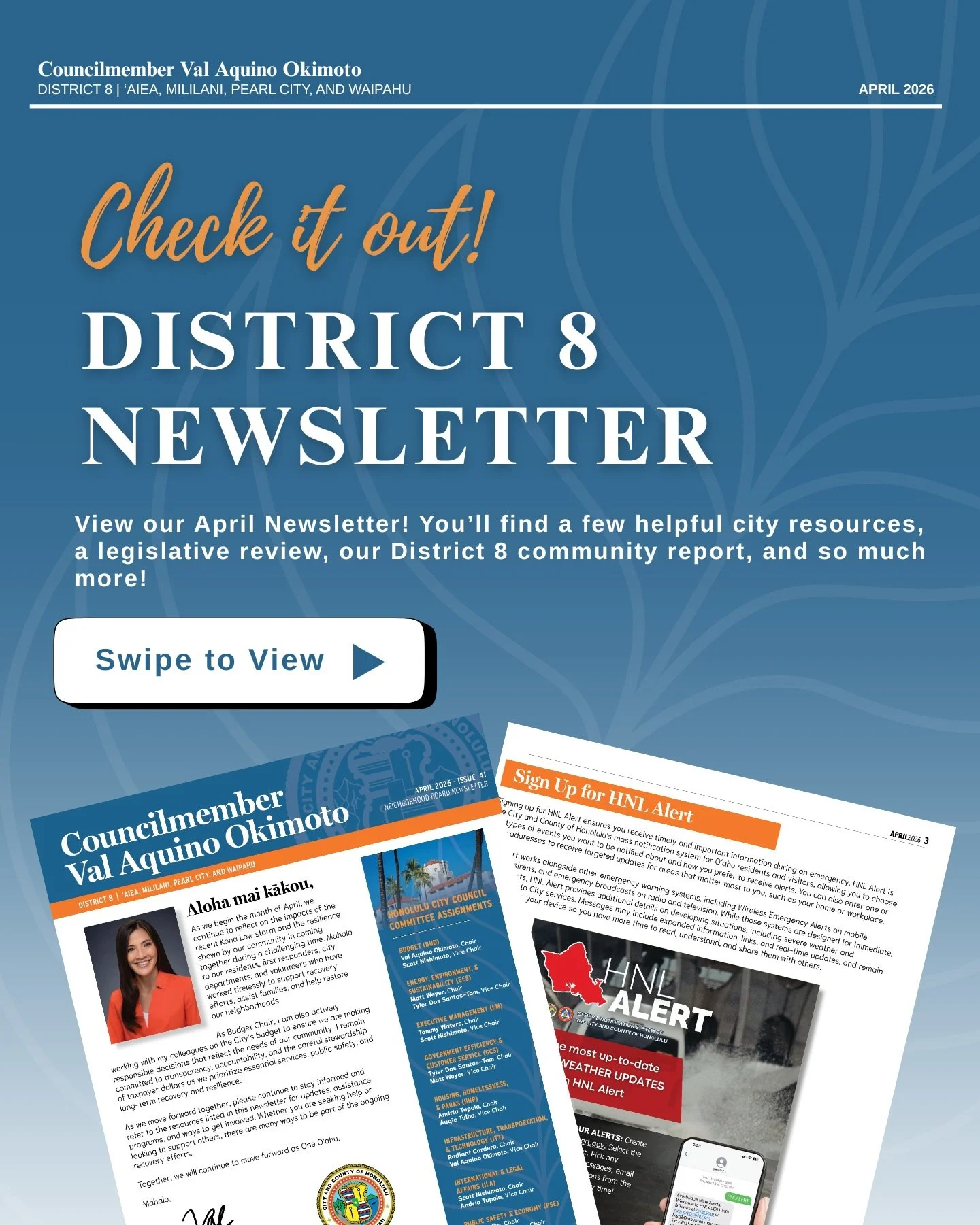 Before the month wraps up, be sure to take a look at our latest update! ☀️🌺

Our District 8 April Newsletter is here! Inside, you&rsquo;ll find helpful City resources, a legislative review, and highlights from our community report, just to name a fe