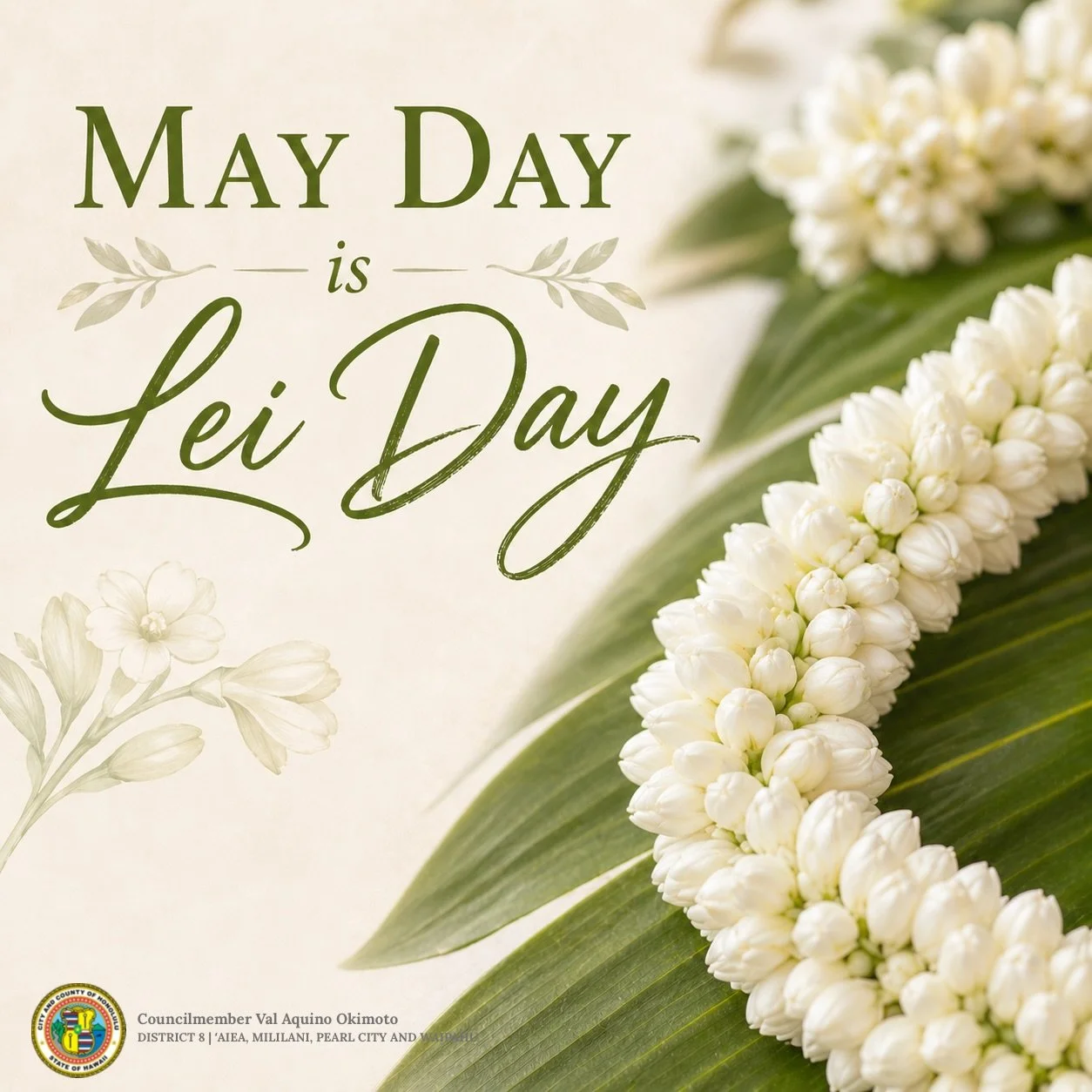 May Day is Lei Day in Hawaiʻi 🌺

First popularized in 1927 by poet Don Blanding and columnist Grace Tower Warren, this beloved phrase continues to bring our community together nearly a century later.

Each year, this cherished tradition honors Hawai