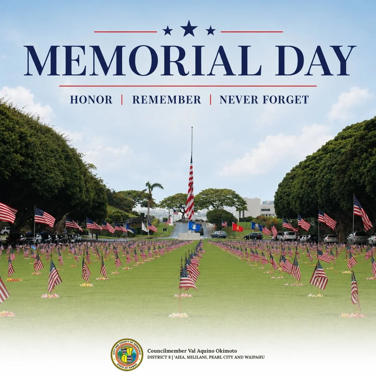 This Memorial Day, we pause to honor and remember the brave men and women who made the ultimate sacrifice in service to our country.

Their courage, selflessness, and dedication to protecting our freedoms will never be forgotten.

As we gather with f