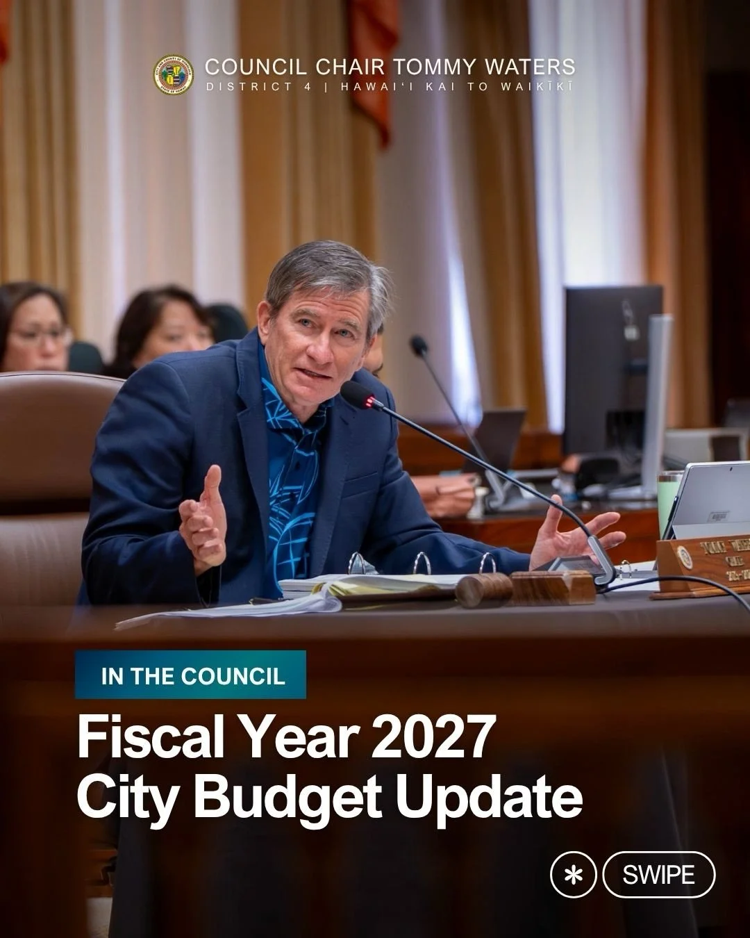As we near the end of the FY27 budget cycle, I&rsquo;ve submitted final budget amendments focused on infrastructure and drainage improvements, pedestrian and public safety upgrades, community and visitor services, disaster resilience, and improving a