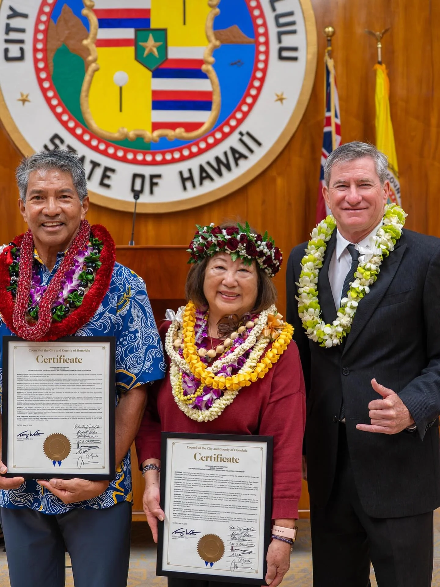 I was so honored to recognize two extraordinary members of my District 4 community today whose lives reflect the very best of service, leadership, and aloha: Nathan Kapule and Carol Tashima, recipients of the 2026 Outstanding Older Americans Award.

