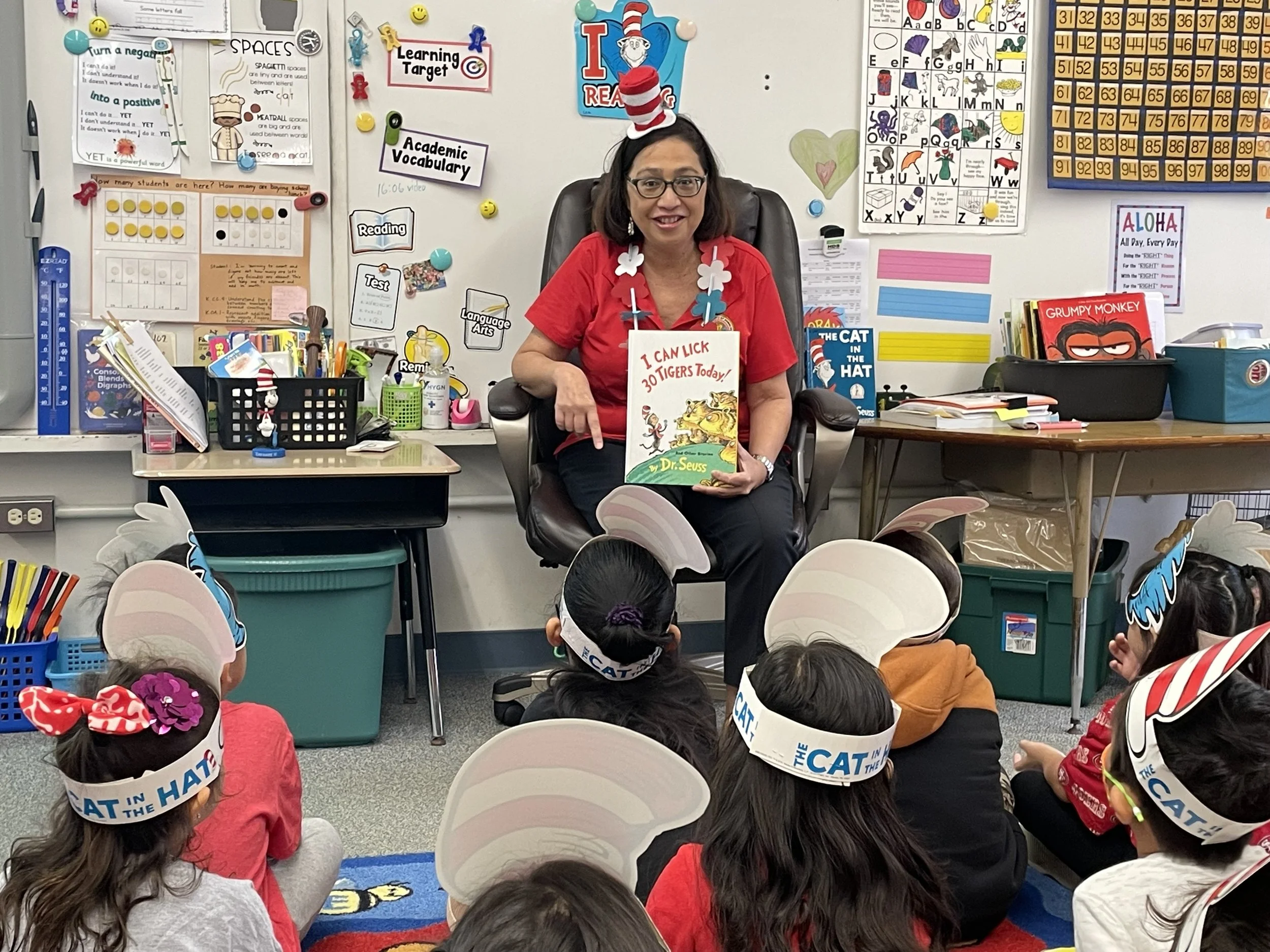 EPK introducing book to students.JPG