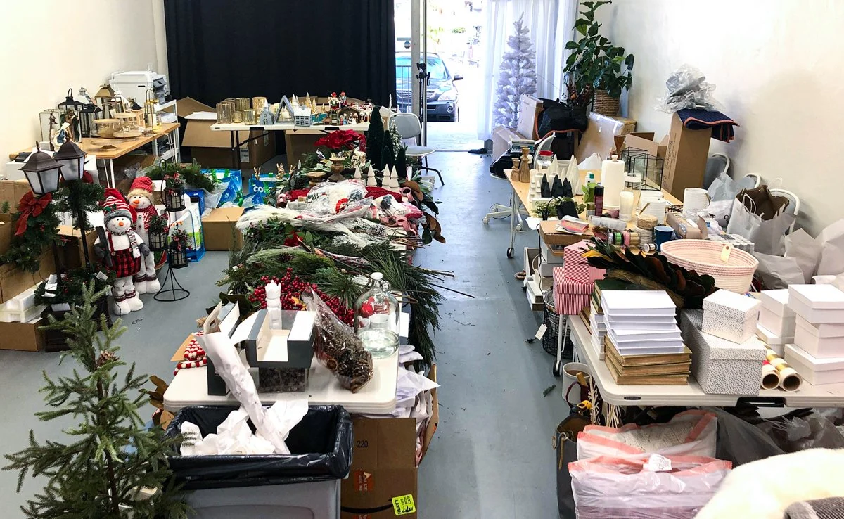 video studio prop collection and prop styling
