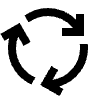 Black recycling icon