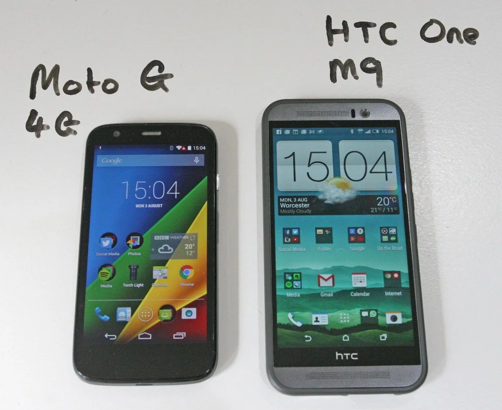 HTC ONE M9 AND MOTO G 4G