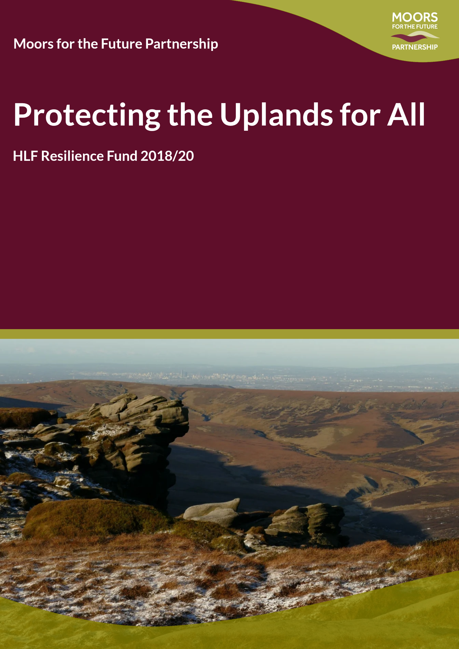 Cover of Protecting the Uplands for All, the Moors for the Future resilience report