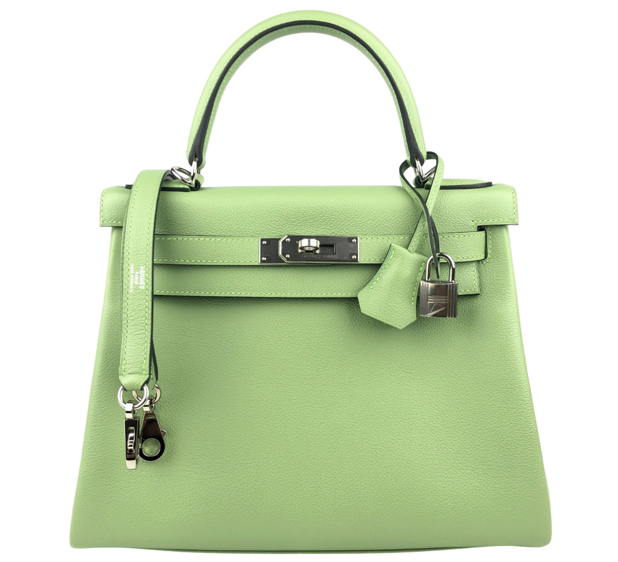 Hermes Birkin Handbag Vert Amande Togo with Palladium Hardware 35 Green