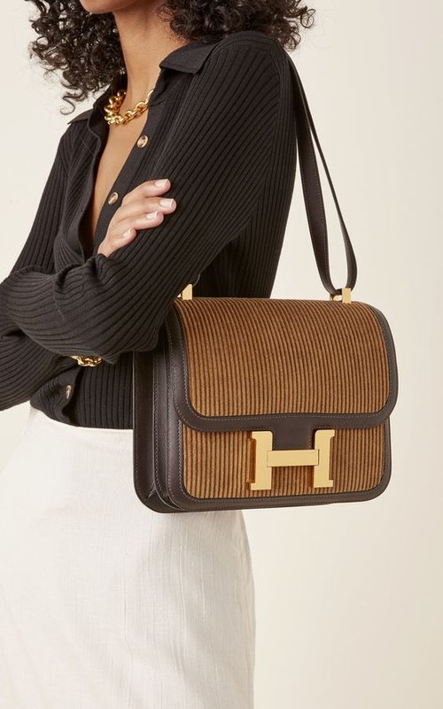 HERMES 'Constance' Bag in White Ostrich Leather at 1stDibs