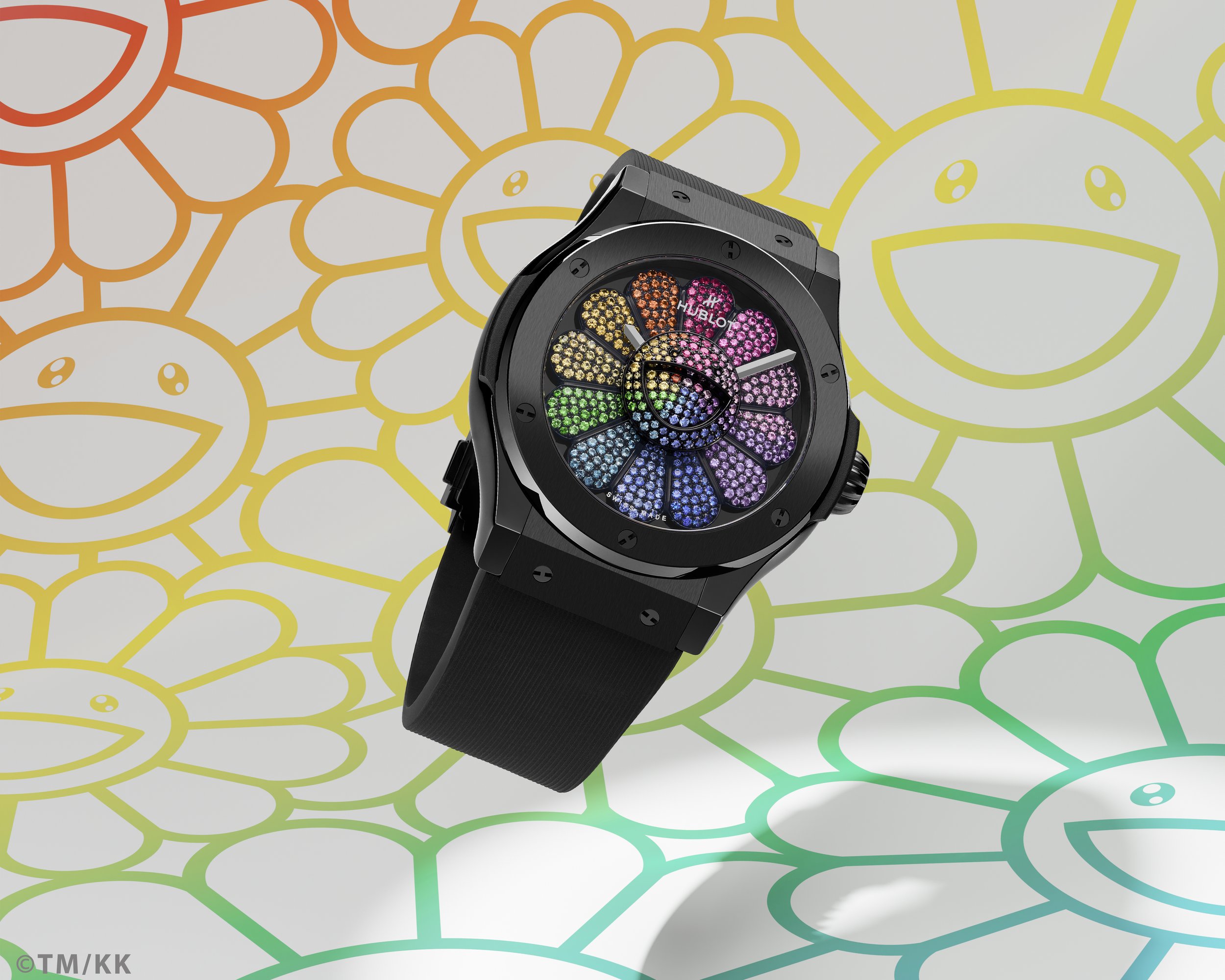 Hublot And Takashi Murakami Unveil Unique Rainbow Gemstone Watch, NFT