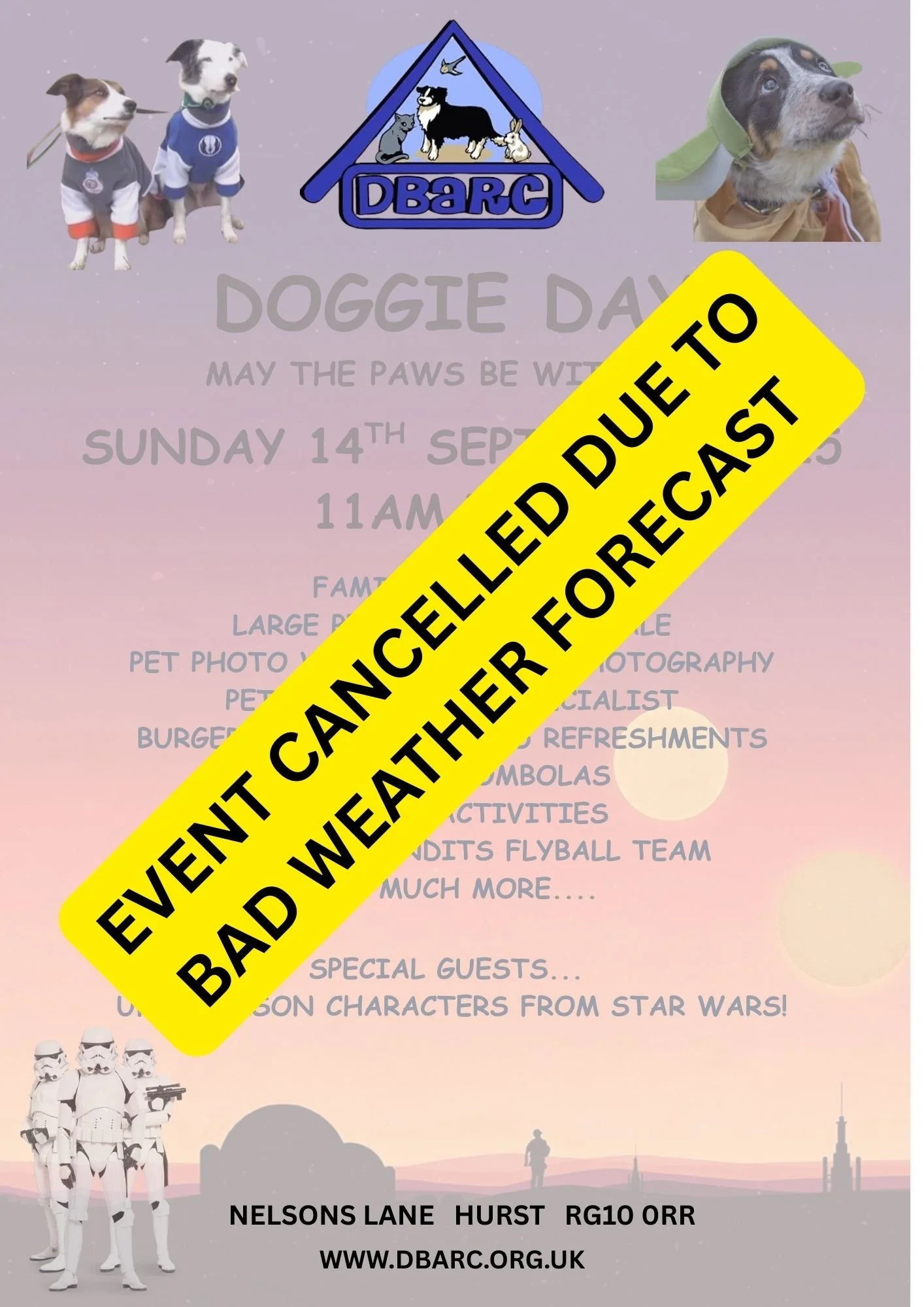 CANCELLED - DBARC Doggie Day