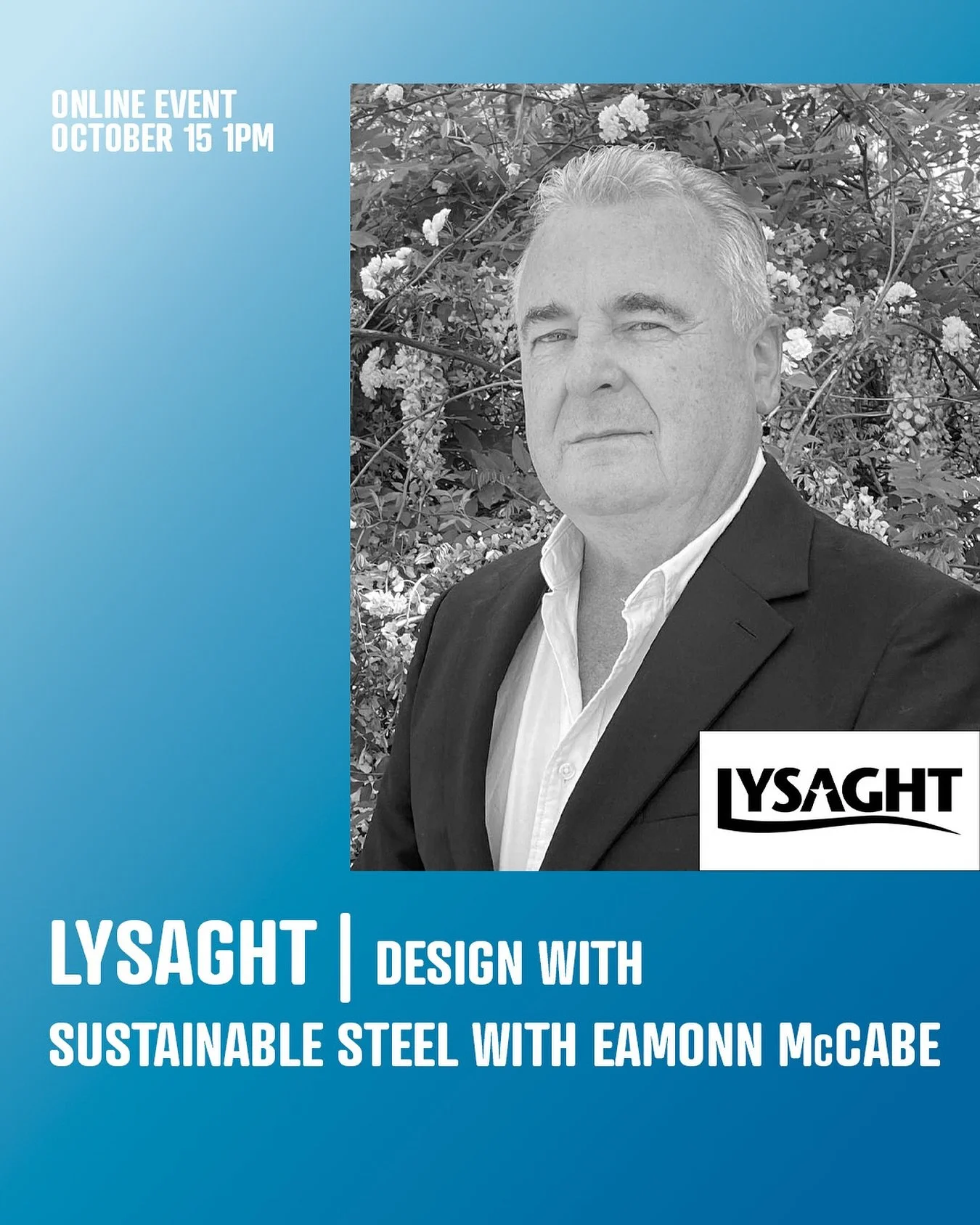 Online Event | RAA IN DETAIL with Eamonn McCabe from Lysaght Wednesday October 15 at 1pm. Tickets available through our website - link in bio. 

This session touches on the history of steel manufacturing, the current methods of production and Lysaght