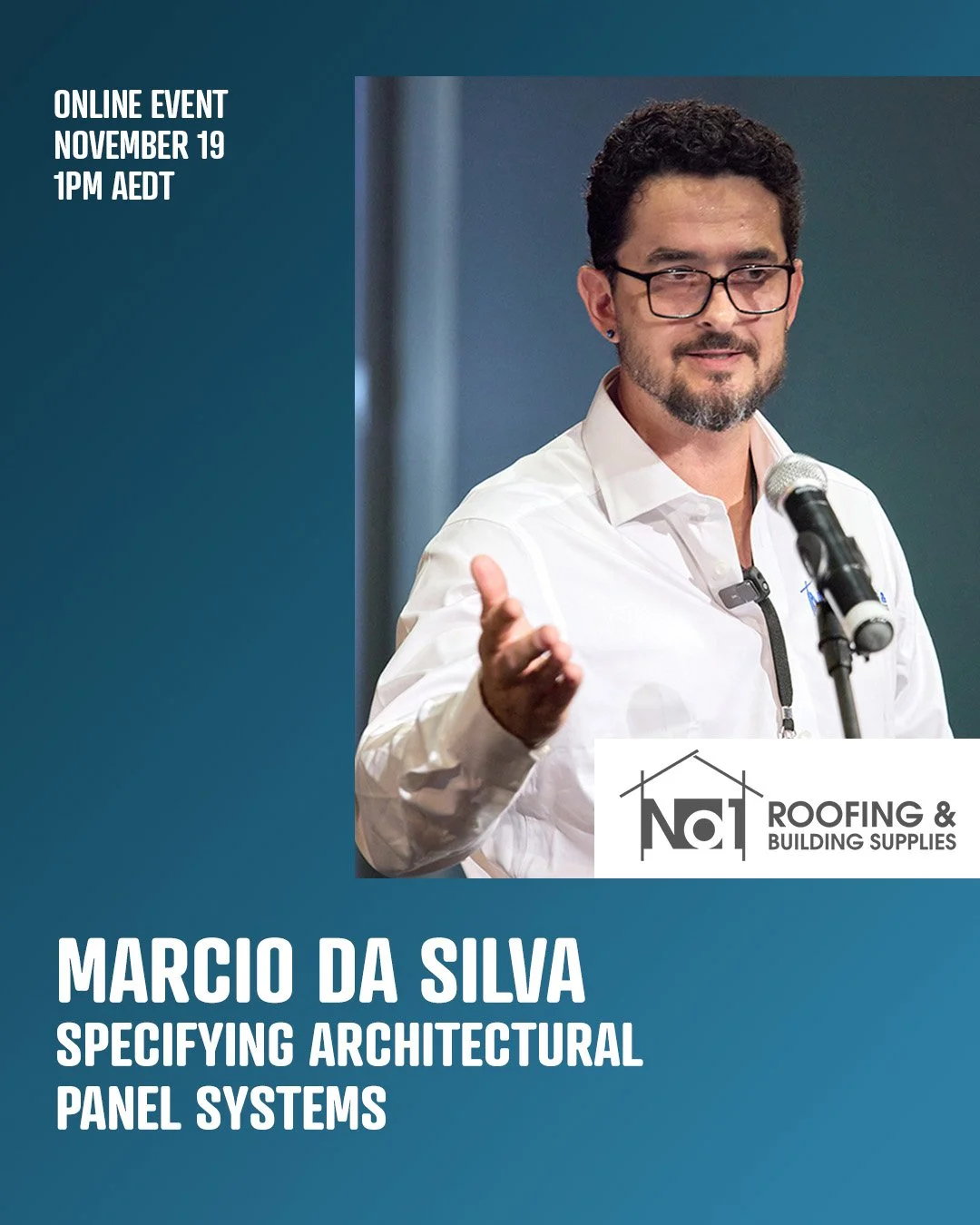RAA IN DETAIL with No. 1 Roofing &amp; Building Supplies - Wednesday 19th November at 1pm AEDT.

For our final event of the year, @no1roofing will present on 'Specifying Architectural Panel Systems'.

No. 1 Roofing &amp; Building Supplies is an indus