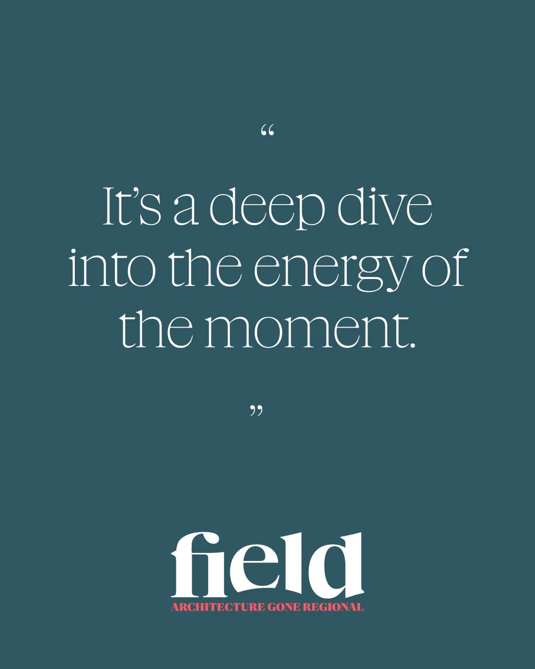 We asked the creative team behind our new annual journal, Field - Architecture Gone Regional, the following two questions: what inspired them in their curation, and who is the journal for?

Editor Peter Salhani and creative director Marcus Piper have