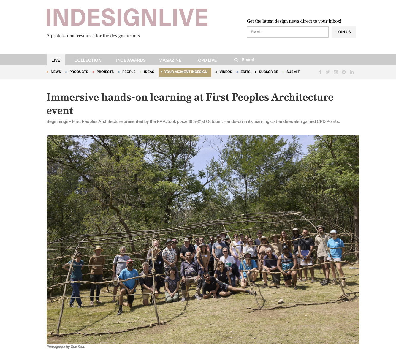 Immersive hands-on learning at First Peoples Architecture event