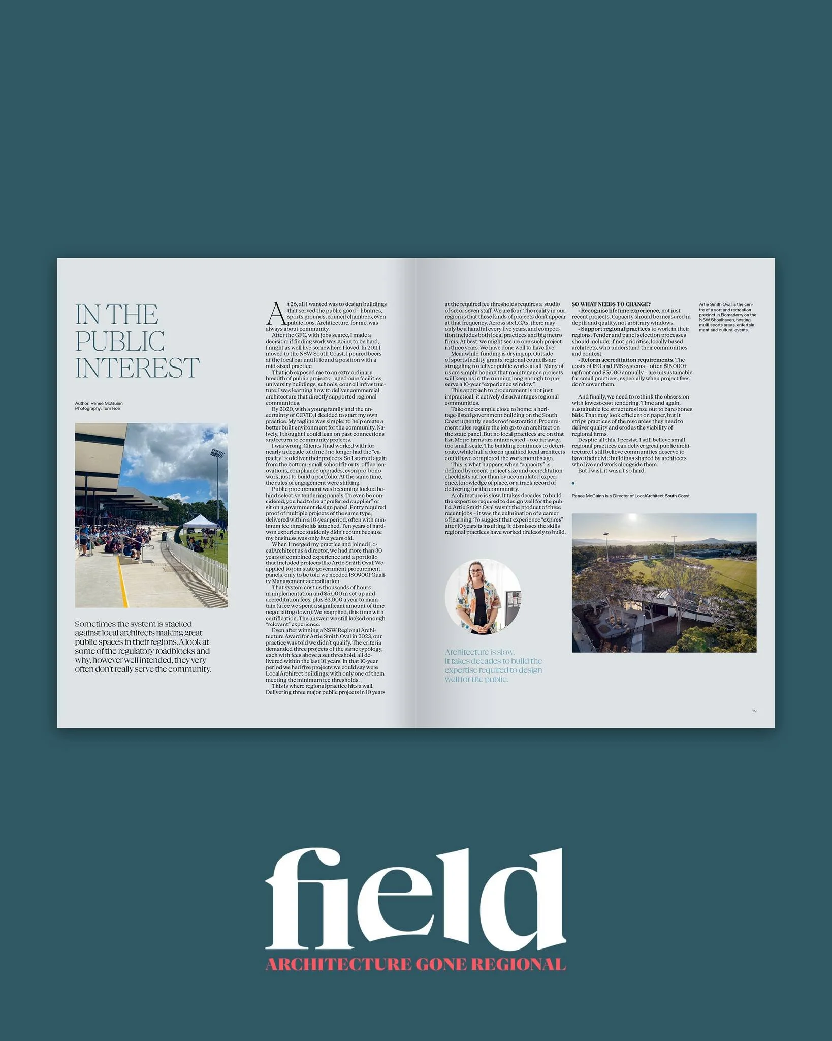 GOVERNMENT + ARCHITECTS | Collaboration for Smarter Regional Public Works | 16th April 2026

Introducing Renee McGuinn (@reneelocalarchitect)

Renee is the Director of @local_architect_south_coast as well as the Treasurer of RAA, and will open the ev