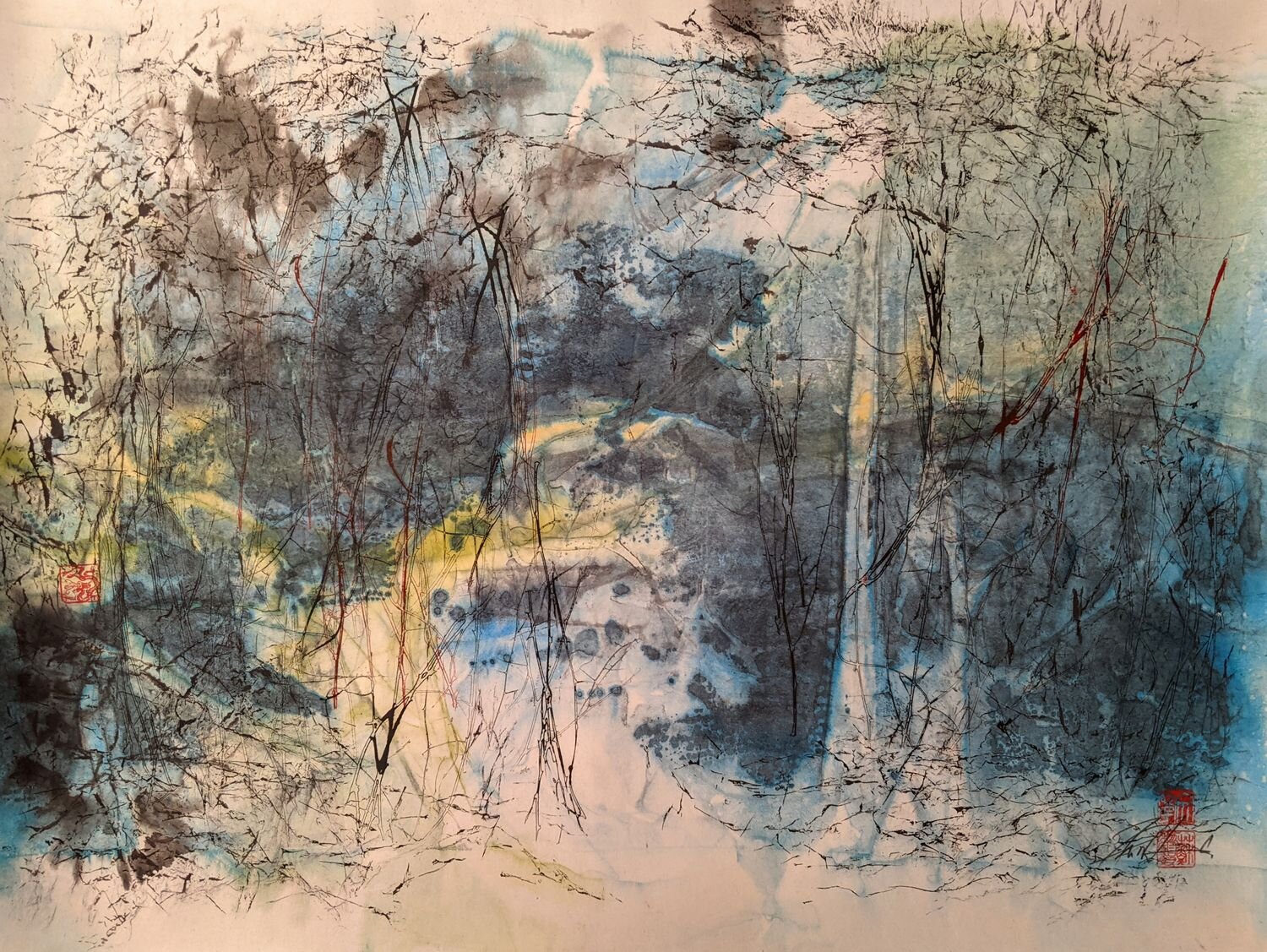 'Zwielicht'. Ink and Colour on Paper. Photopolymer Intaglio. Sold