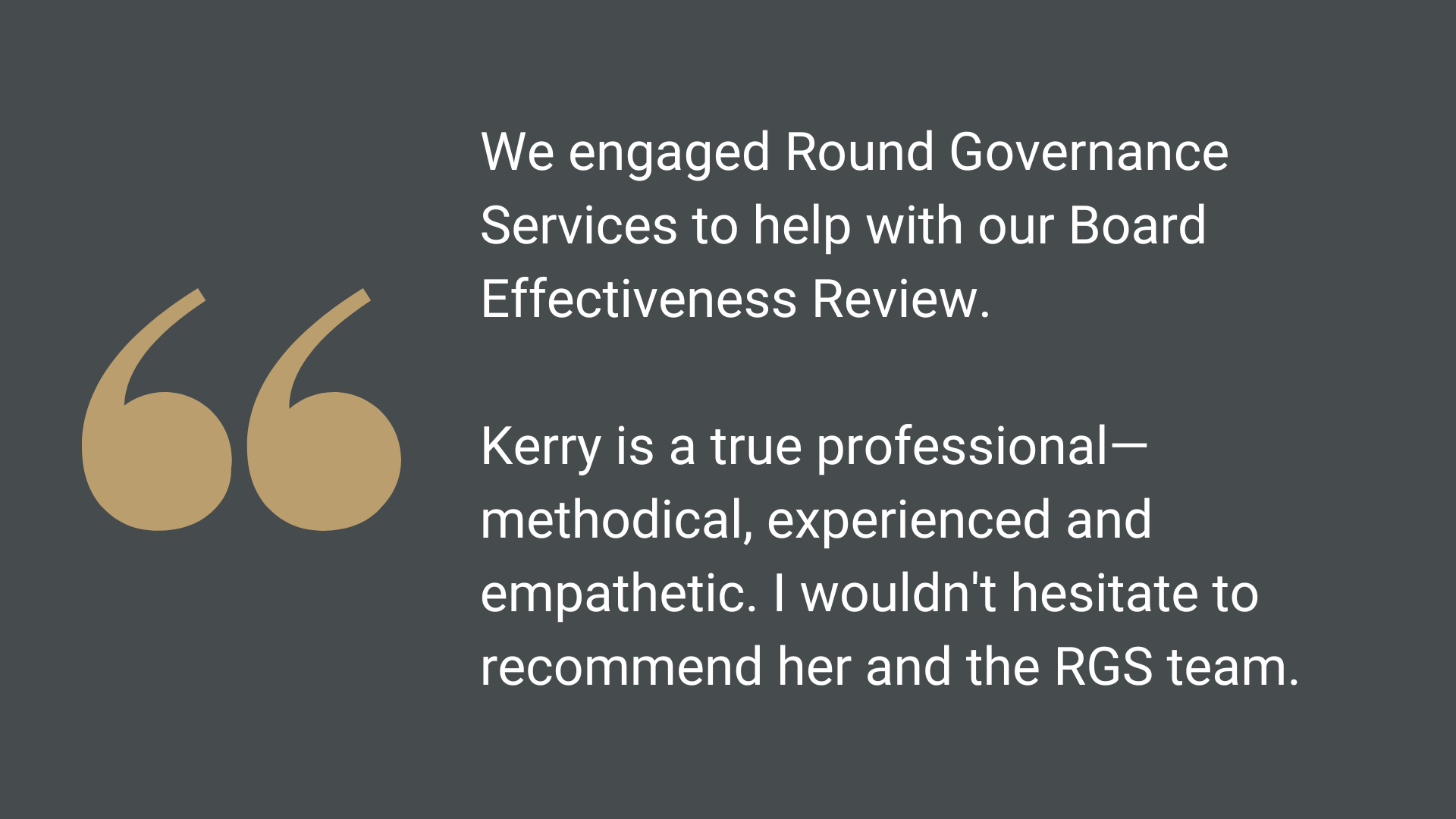 Board Effectiveness Reviews — Round Governance