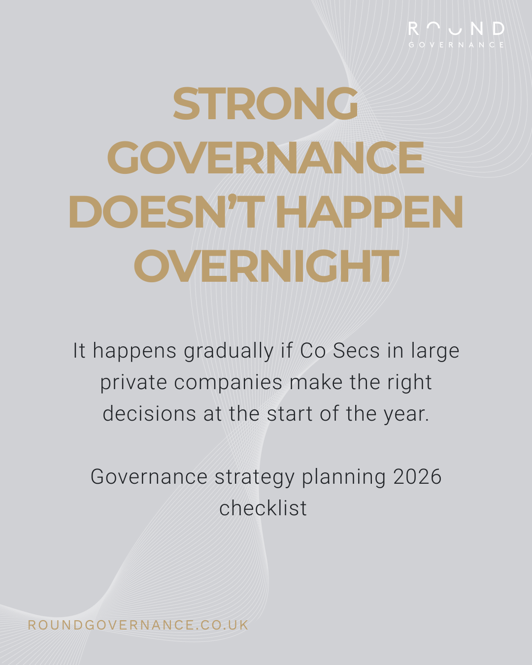 Checking governance strategy planning off the to-do list - large private companies