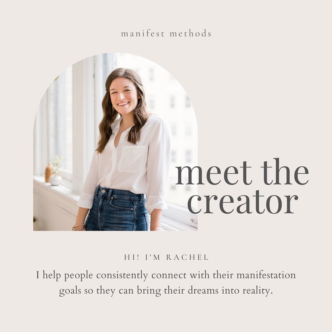 It&rsquo;s probably about time I introduced myself&hellip;

Hi! I&rsquo;m Rachel, creator of Manifest Methods. I started learning about manifestation a few years ago, and immediately I was hooked. 

I read every blog post, book, and Pinterest pin I c