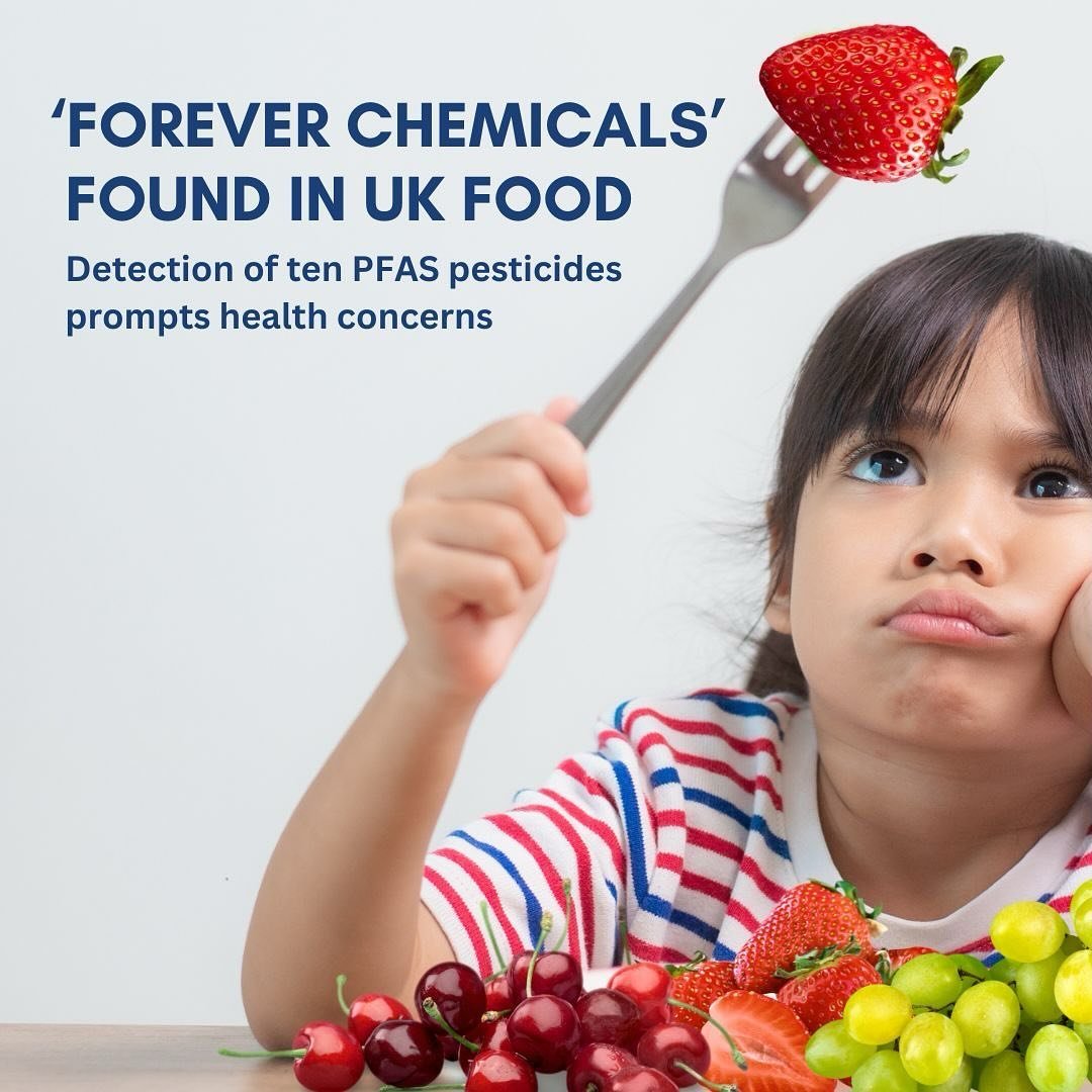 Pesticide Action! 🍓🐝🌸☠️ PFAS pesticides detected in common UK food items are prompting health concerns.  These forever chemicals, can accumulate in the blood, bones and tissue of humans. @defrauk must act now to kick them out of the food chain htt