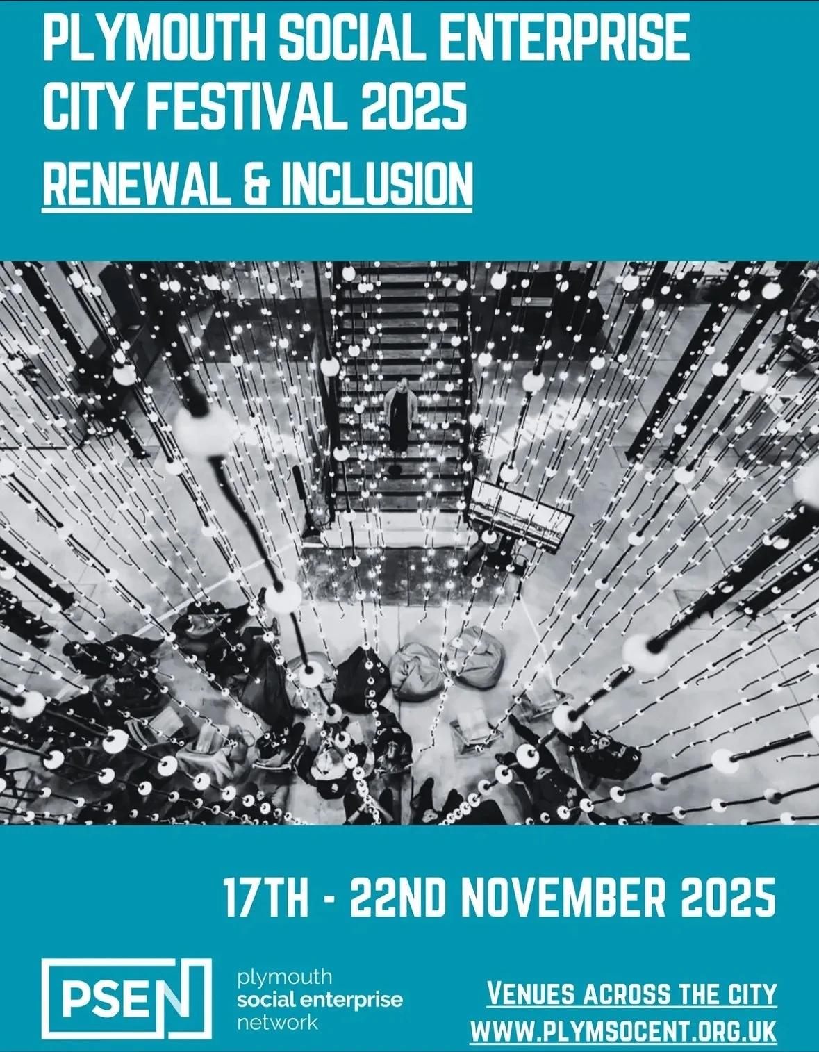 🌿✨ Get your calendars out! The Social Enterprise Festival is back 17th&ndash;22nd November 2025 🎉

Celebrate the power of Renewal and Inclusion 💚 Explore workshops, showcases, and community-led innovation shaping Plymouth&rsquo;s future.
Come toge