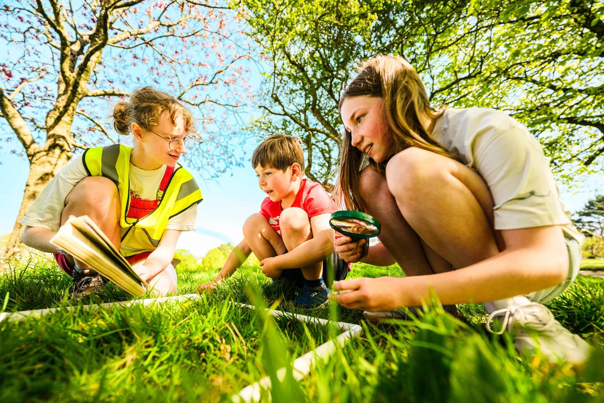 Children learning about nature on a biolblitz community event