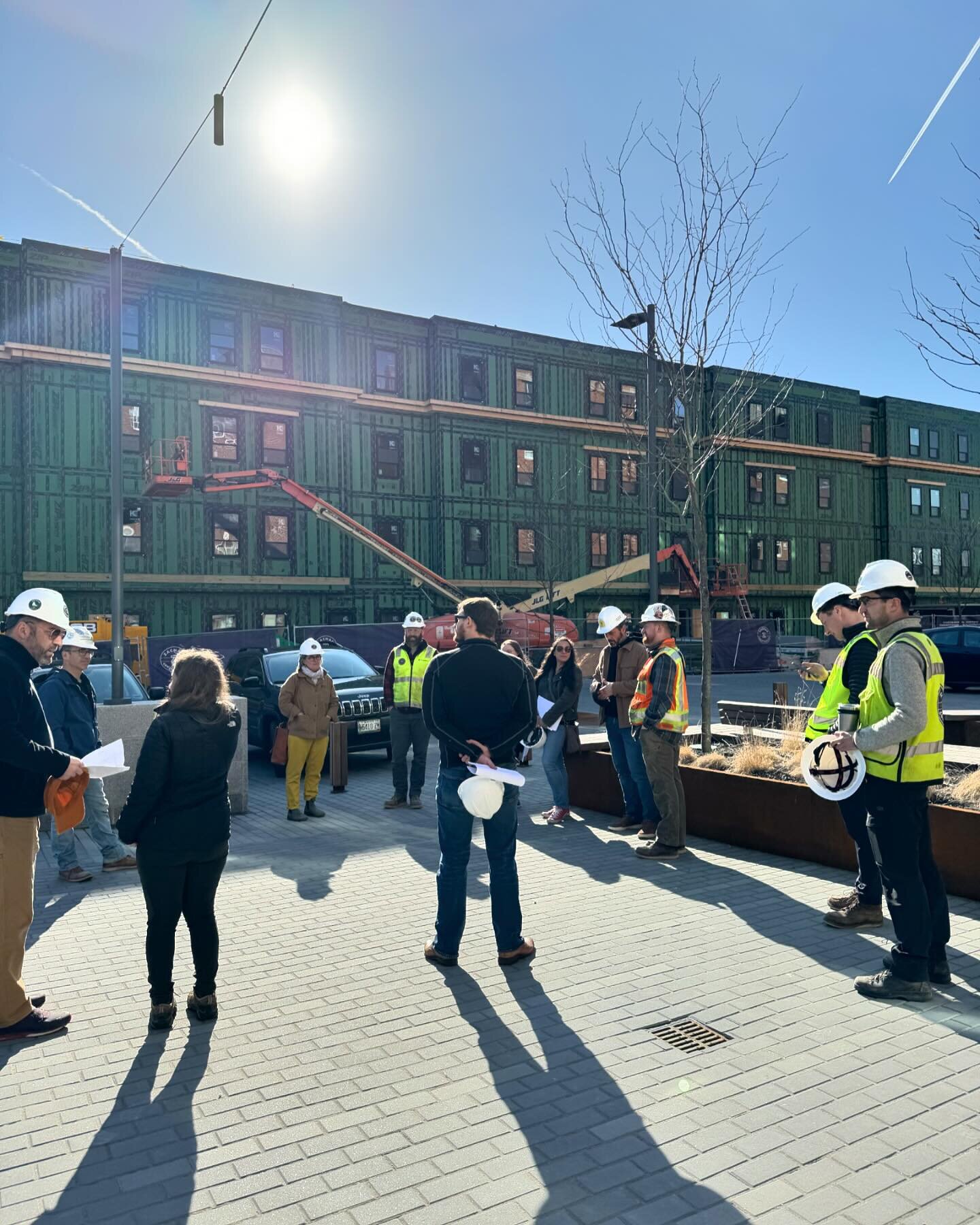 Yesterday we welcomed @passivhausmaine to our two Community Housing of Maine projects, Equinox and Winter Landing, in Portland for a tour of the buildings. The projects sit on the same property as the Mercy Hospital Redevelopment and each are being b