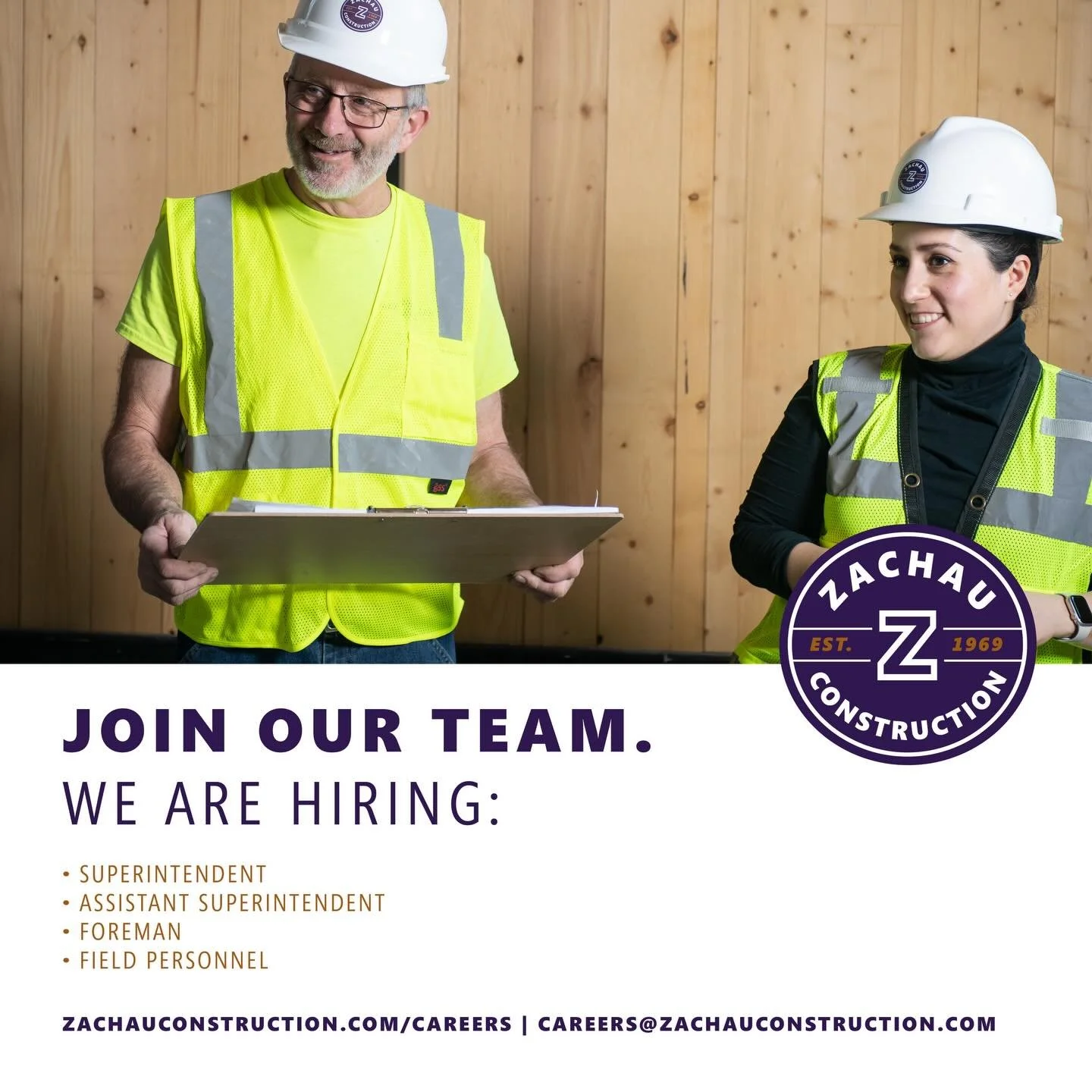 At Zachau Construction, we&rsquo;re not just building structures; we&rsquo;re building relationships, careers, and communities. As a 100% employee-owned company, your success is our shared success, and we&rsquo;re committed to fostering an environmen