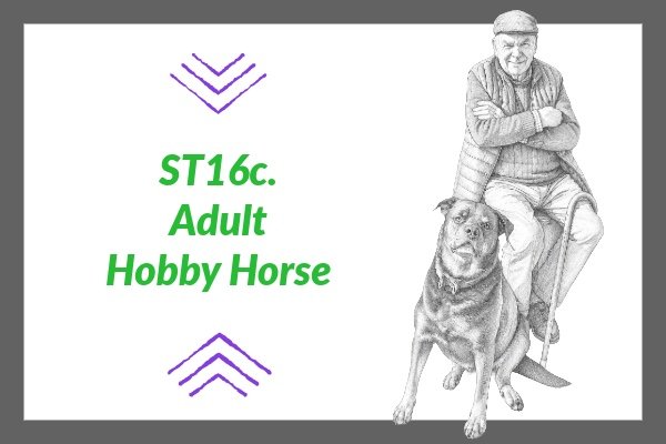 ST 16c. Adult Hobby Horse