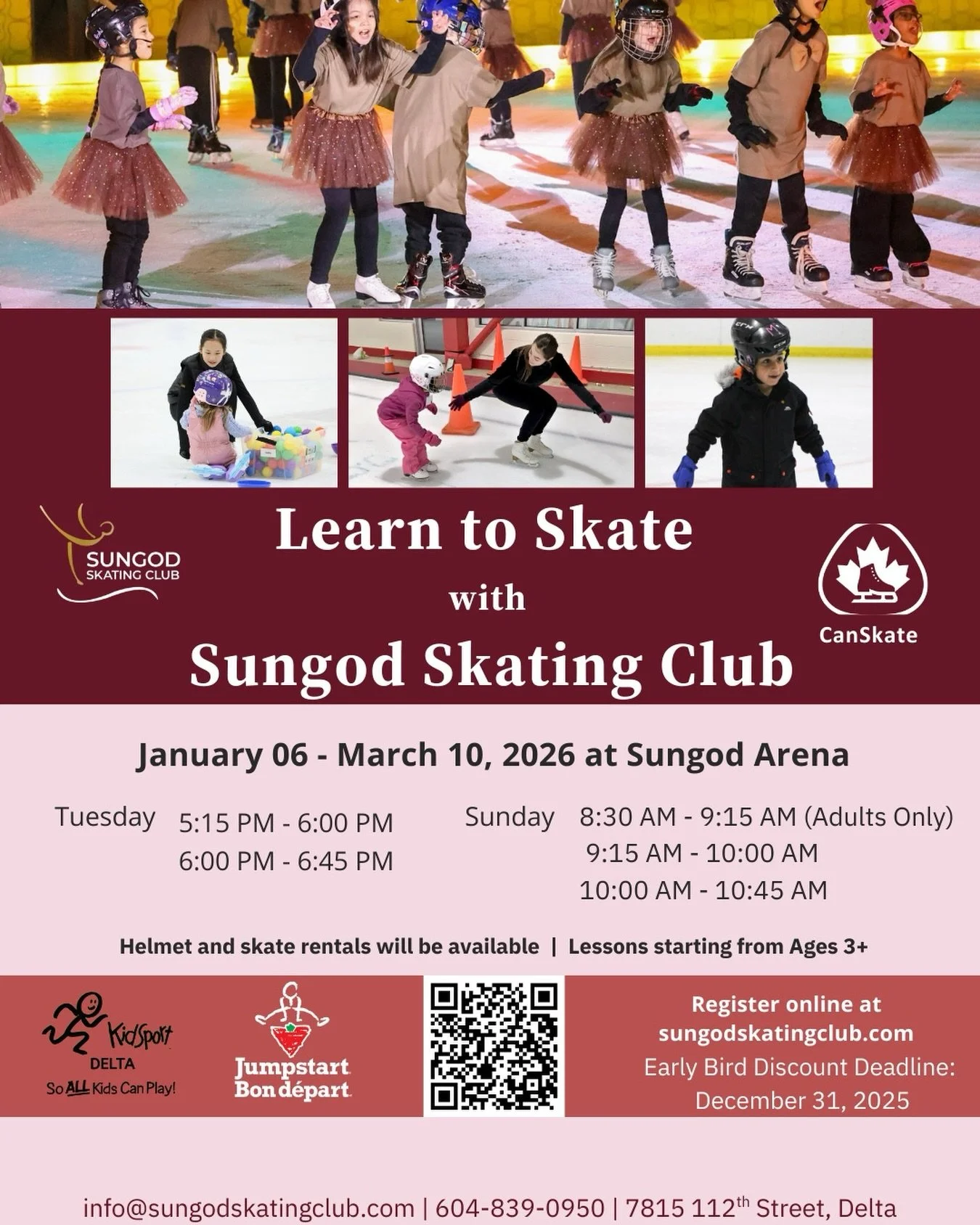 Register today and learn to skate with the best! https://sungodsc.uplifterinc.com/registration/