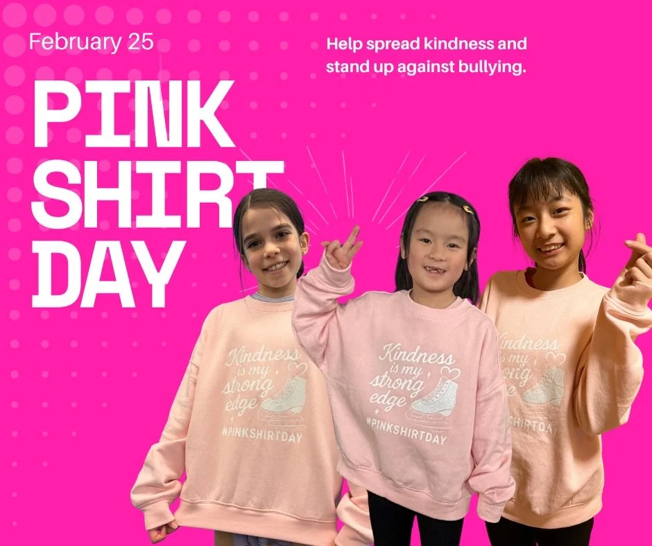 💗⛸️ Sungod Skating Club&rsquo;s Pink Moment for Pink Shirt Day ⛸️💗

Let&rsquo;s create our Pink Moment and fill the rink &mdash; and social media &mdash; with KINDNESS 💕

Wear your &ldquo;Kindness is my strong edge&rdquo; shirt (or any pink shirt!