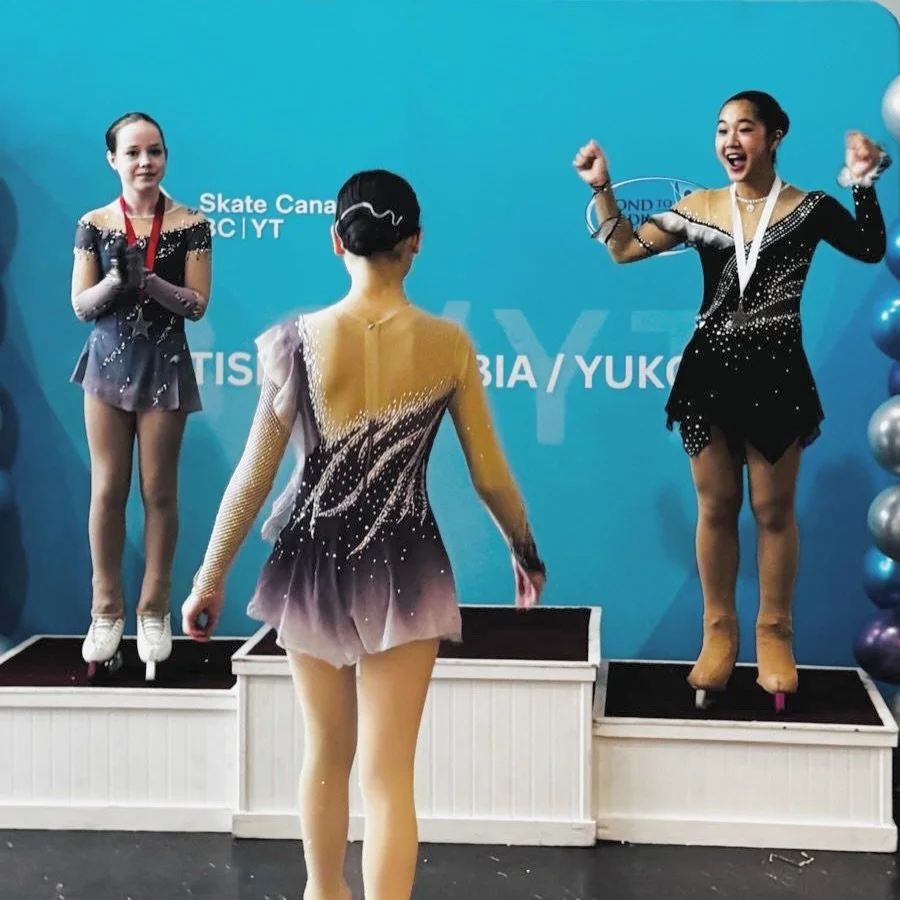 Nothing quite like our girls supporting each other on #internationalwomensday last weekend🌷🌻🪻March 08 saw Eliana Yang🥇 and Rika Shimura 🥉 take to the podium in Pre-Juvenile Women U13 at the BC/YT Super Series Final! #IWD2026 #skatinglife #figure
