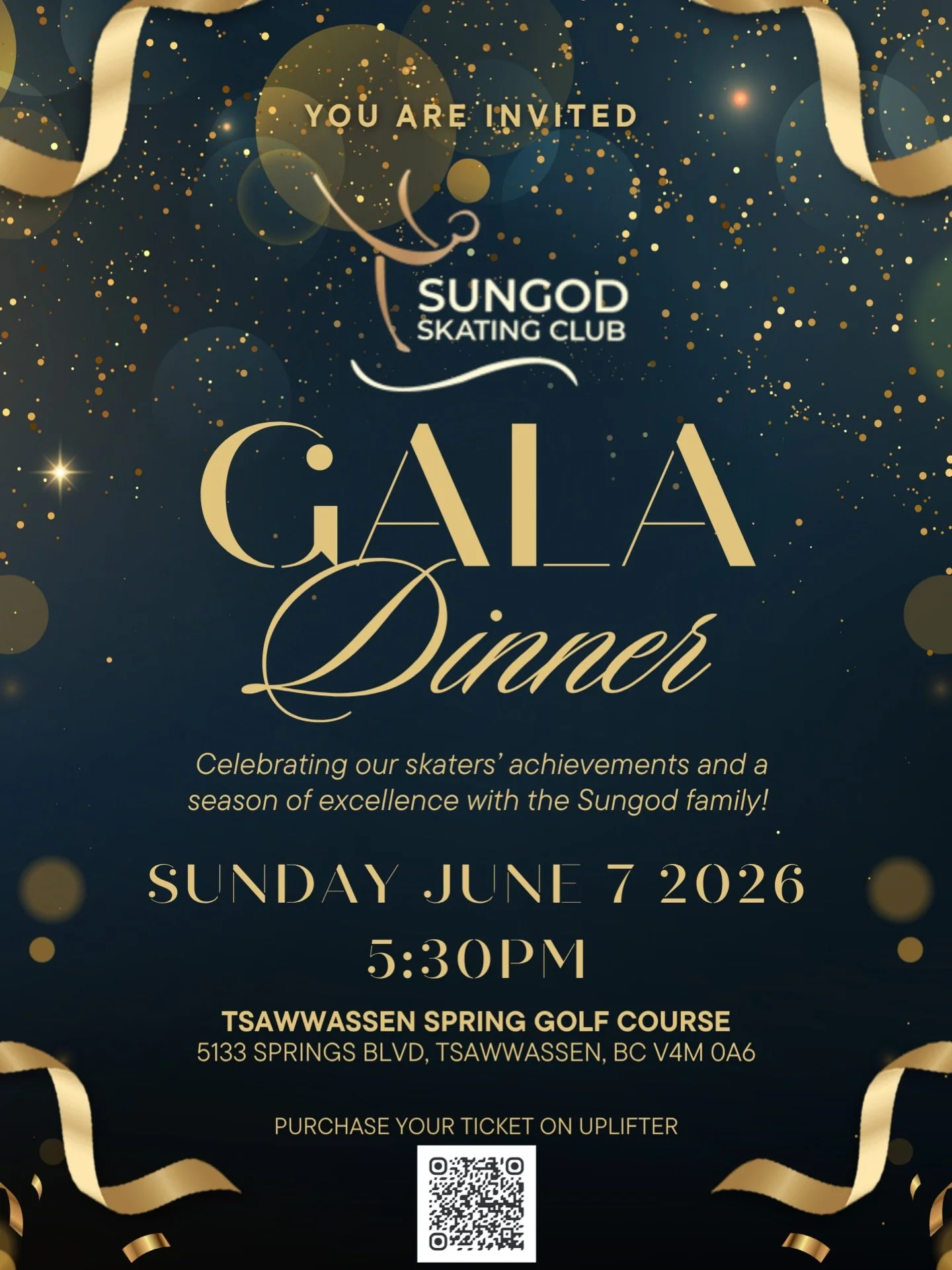We are thrilled to announced our Annual Gala is officially on the calendar.  Join us at the beautiful @tsawwassensprings Golf Course. 

Purchase your tickets on Uplifter! 

We can&rsquo;t wait to see you there! ☺️