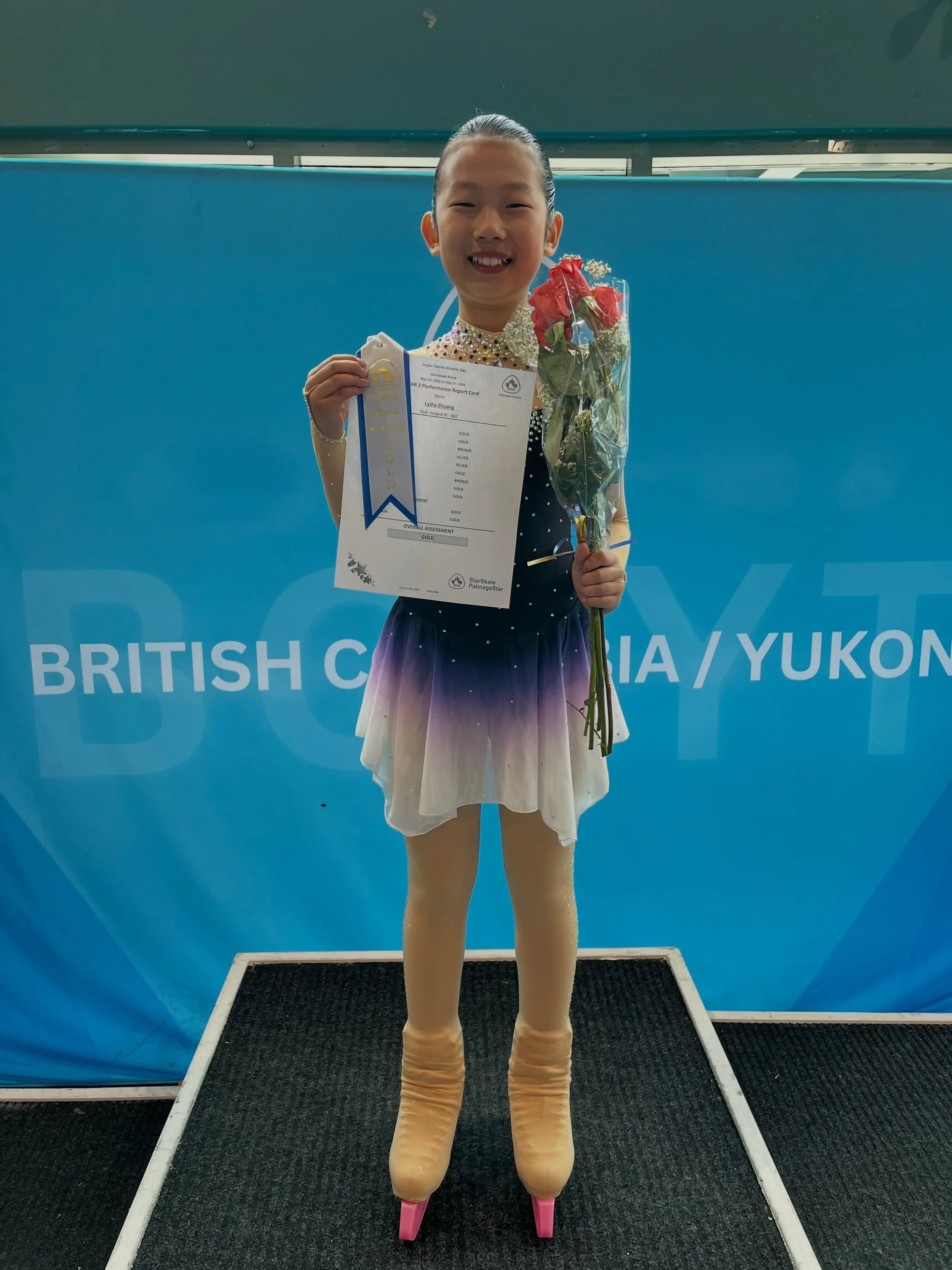 Gold for Lydia 💐 at her first Star 2 event at the Victoria Day Competition in Surrey 😸Great work, girl!!
