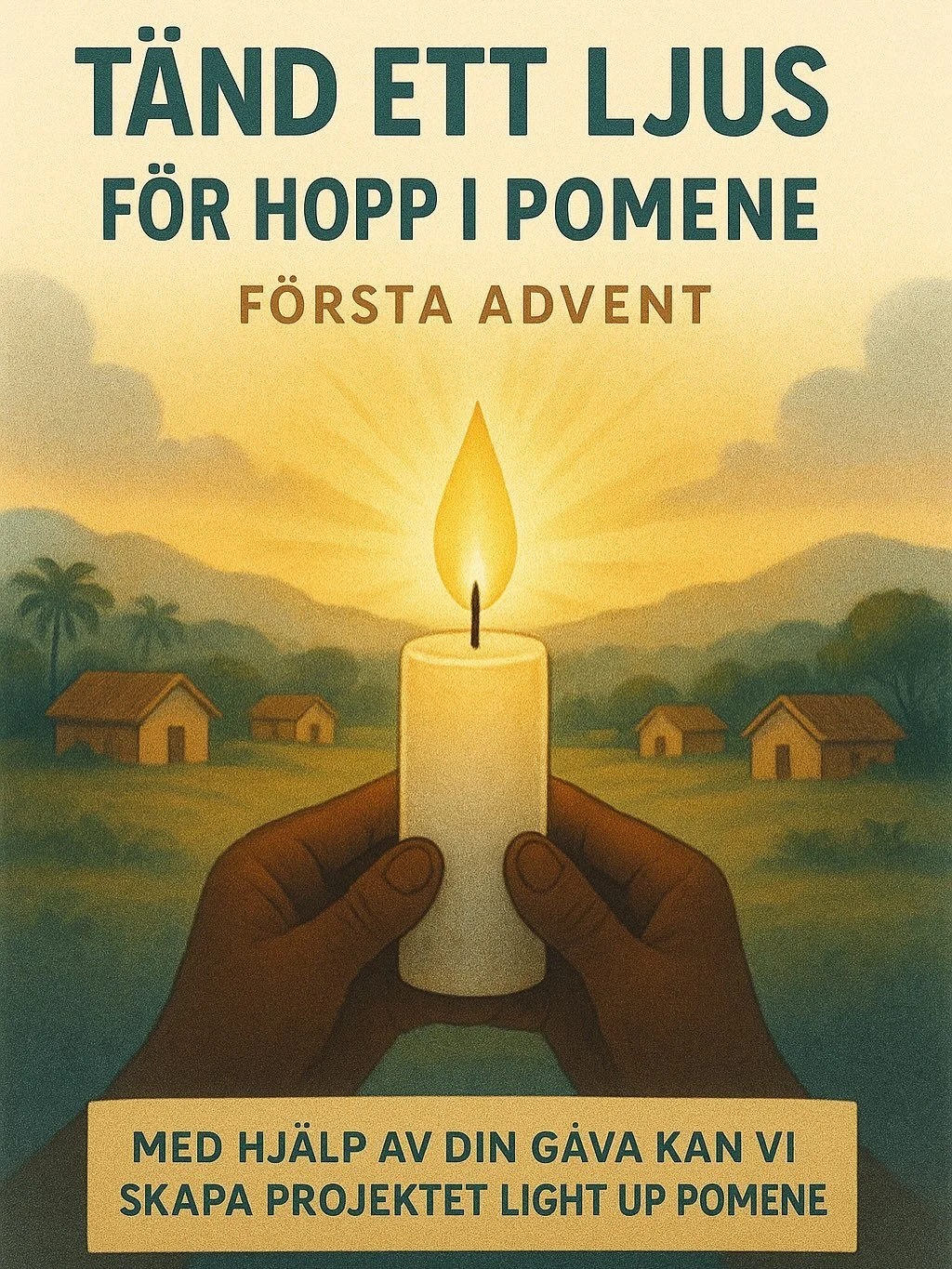 Idag &auml;r det f&ouml;rsta advent och vi t&auml;nder det f&ouml;rsta ljuset &ndash; och introducerar samtidigt v&aring;rt nya projekt: Light Up Pomene! 

Pomene har idag total avsaknad av el. Nu vill vi f&ouml;r&auml;ndra det. Project Vita vill med