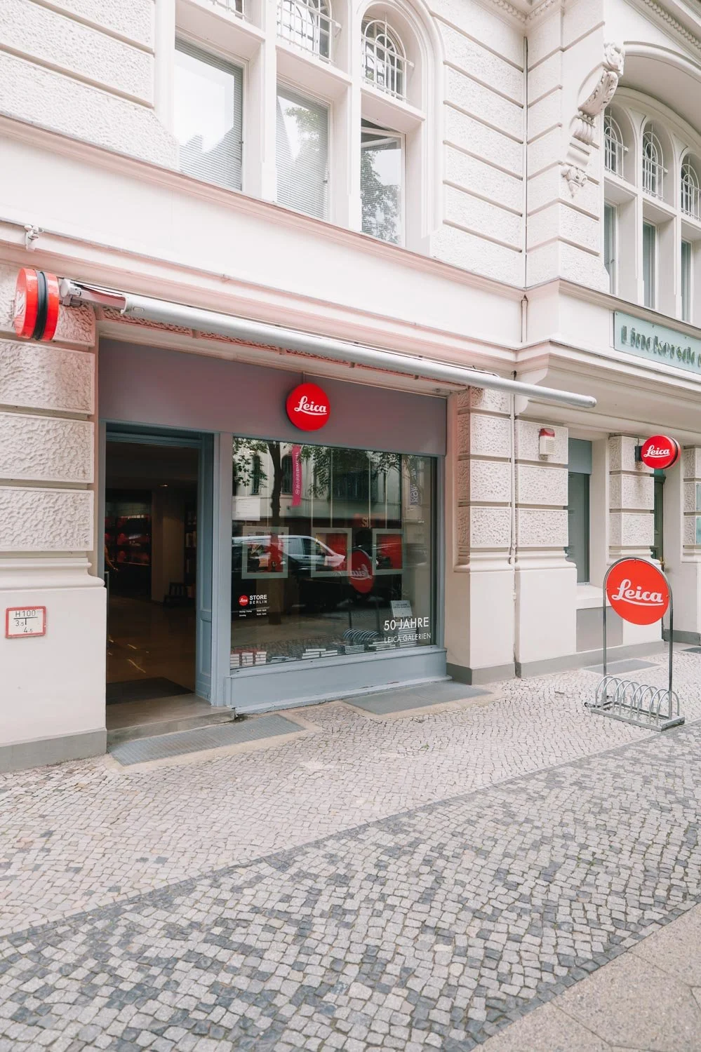 The entrance of Leica store Berlin