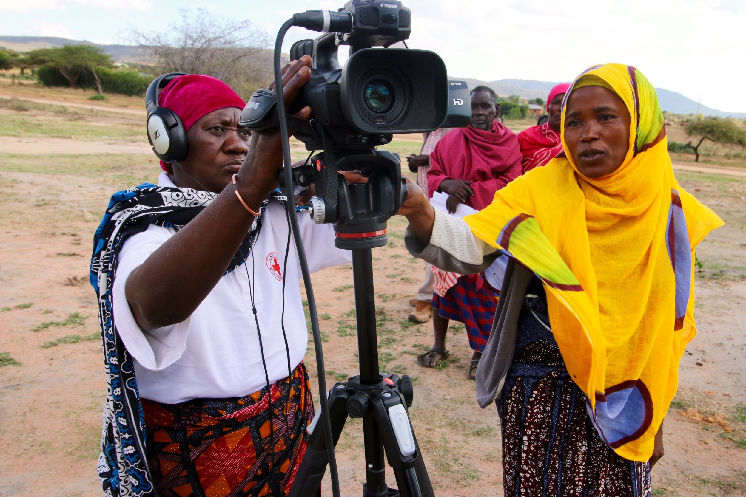 Tools to amplify voices: women learning how to operate a video camera