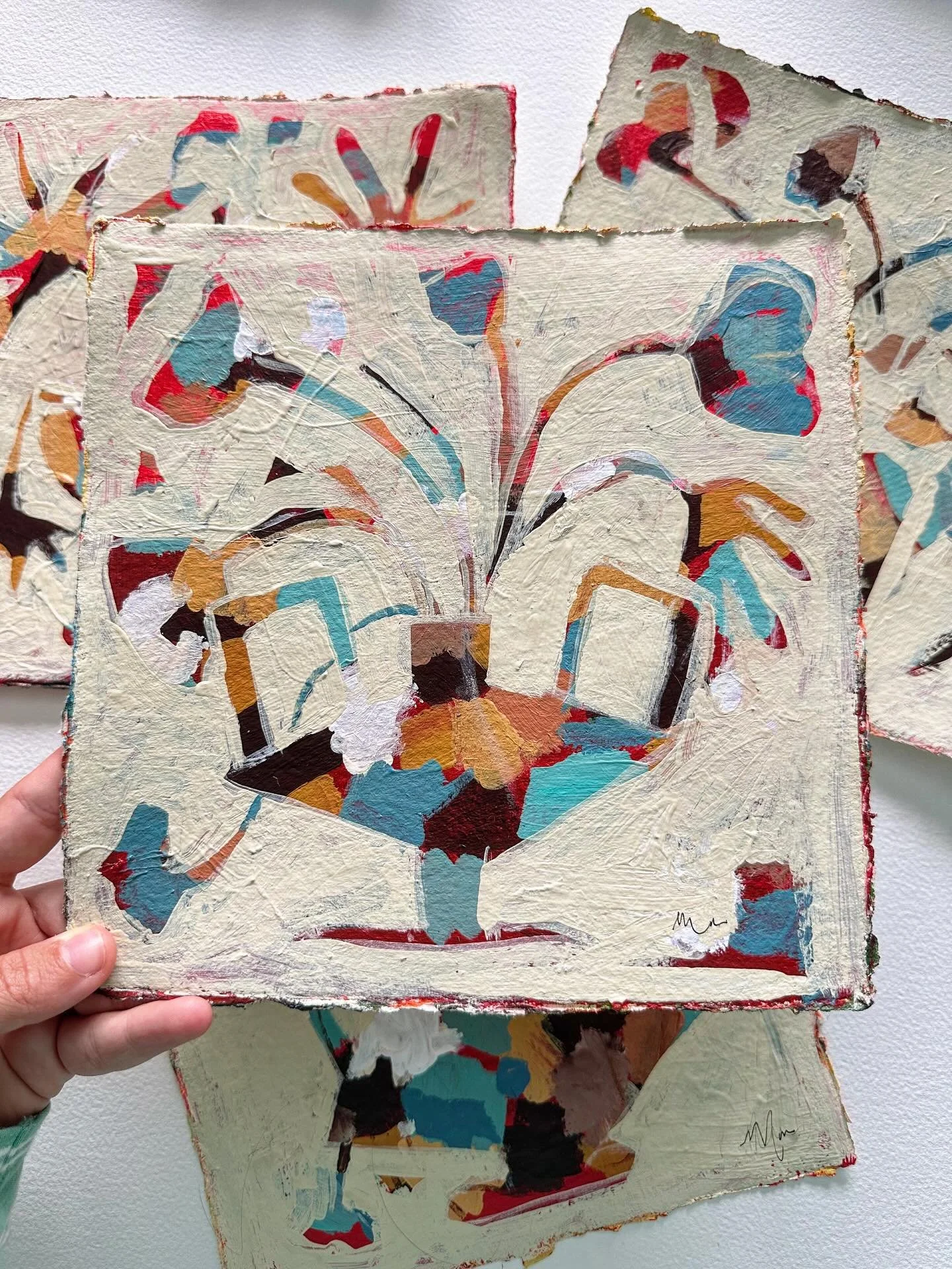 Diving back in after #thesummeriforgottopostmywork w/ this punchy pack 🏊&zwj;♀️ 

All on handmade cotton rag paper