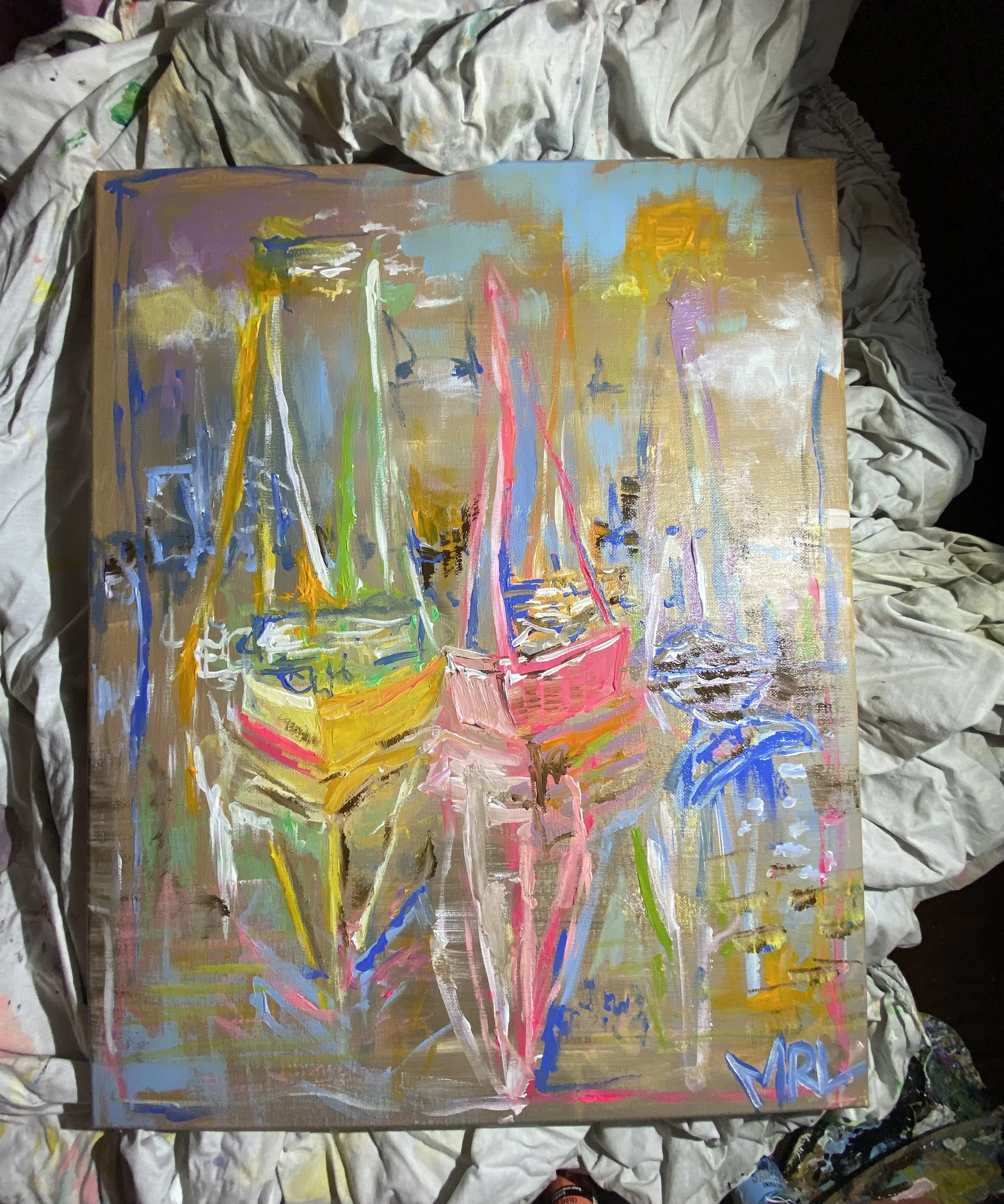 "Sail On, Honey"  16x20 Acrylic