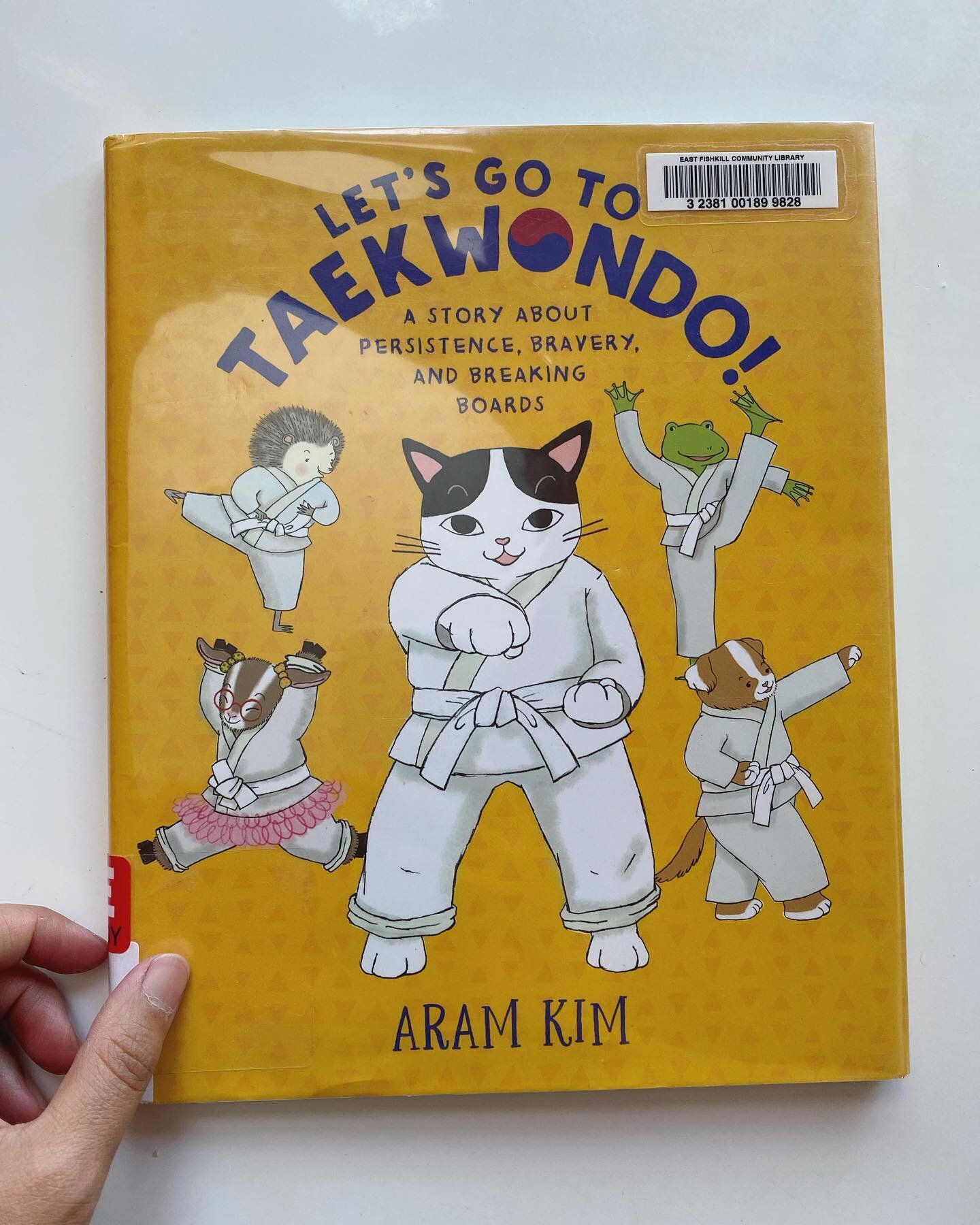 I struggled to select just one of @aramkimart&rsquo;s three picture books in the Yoomi, Friends and Family series. In Let&rsquo;s Go to Taekwondo, Yoomi, a young (Korean) cat, goes to taekwondo but is intimidated when it comes her turn to break a boa