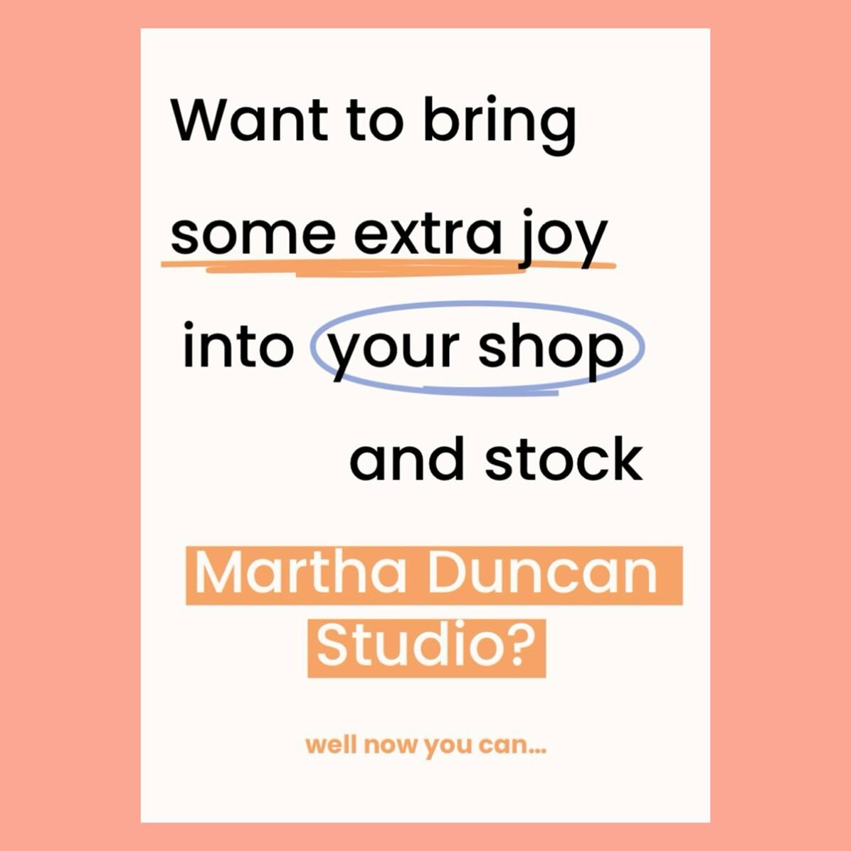 🚨 Oh boy! big news! 🚨

This one&rsquo;s for my lovely stockists out there. (You&rsquo;ll also find an email coming from me in the next few days)

You can now stock directly with me and find my wholesale catalogue on my website! This will take out t