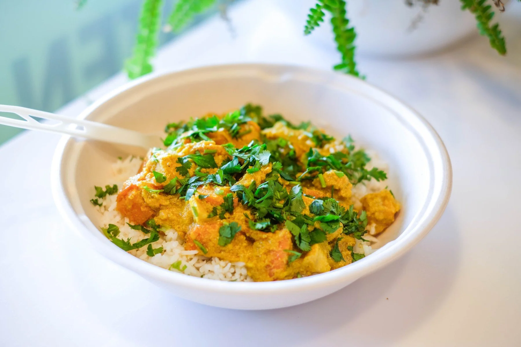 Warm Chicken Curry Bowl