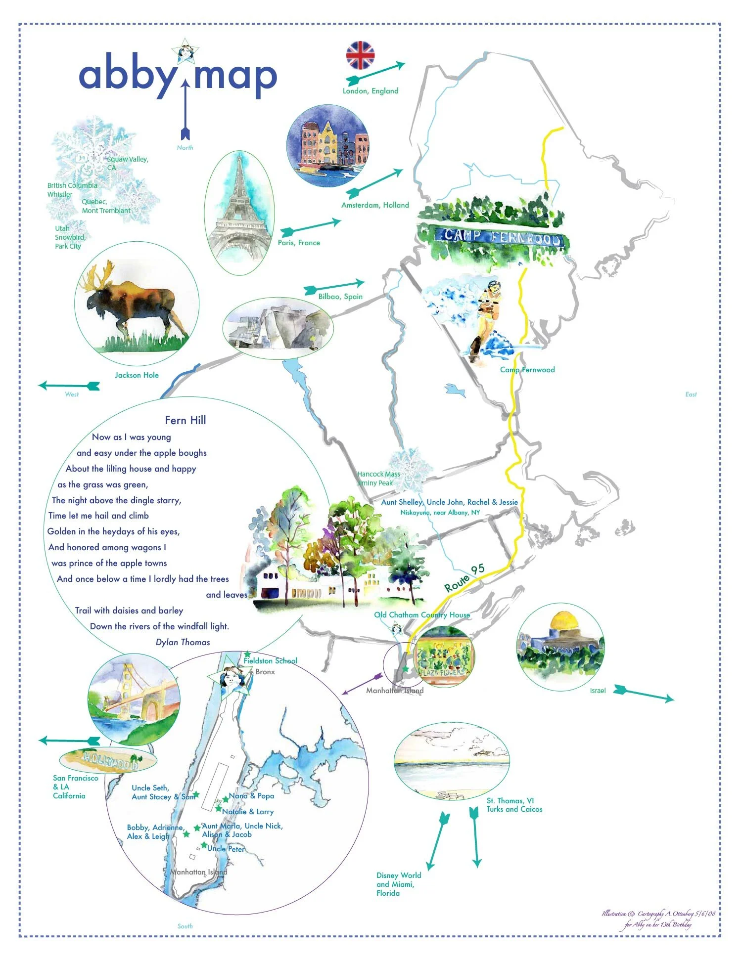 A birthday map